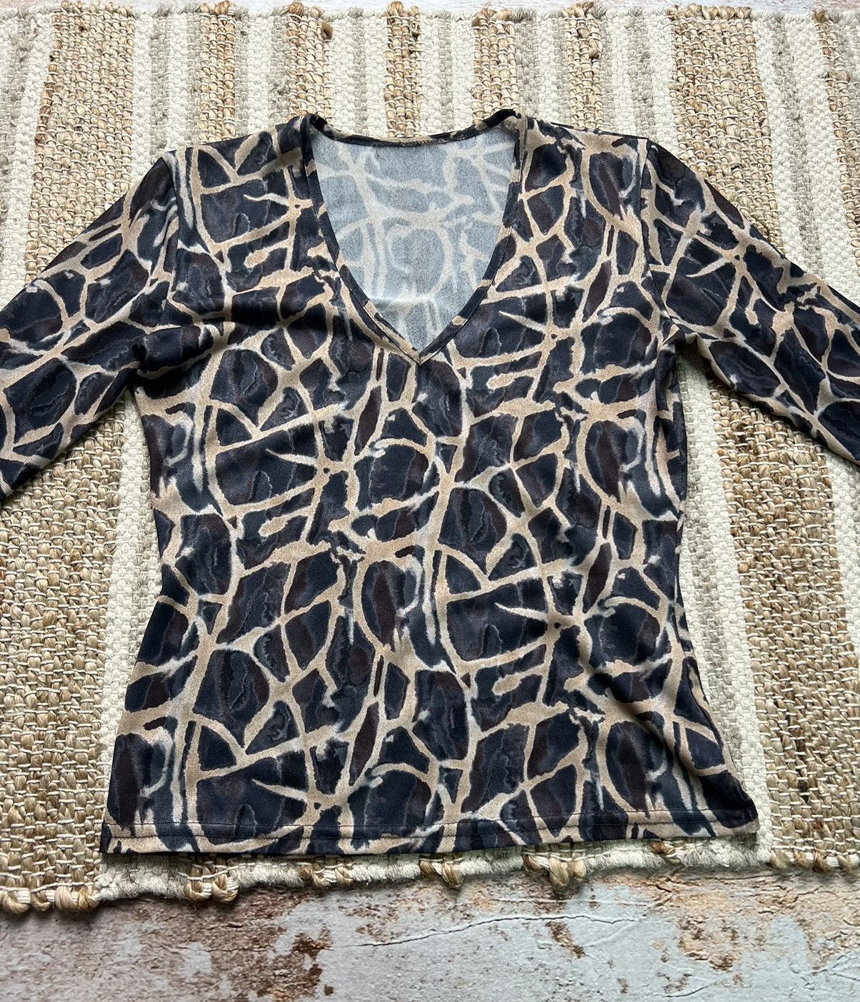 20471120 × Vintage Vintage abstract mesh long sleeve Size S / US 4 / IT 40 - 3 Thumbnail