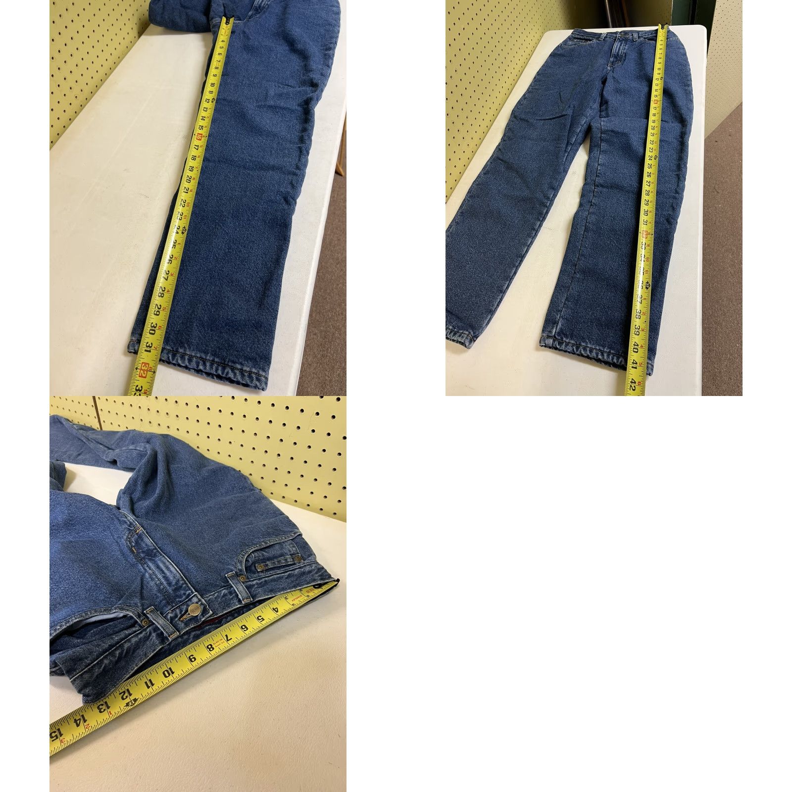 Vintage VINTAGE L.L. Bean Jeans Womens 8 Tall Fleece Lined High Waist Mom Denim Jeans Blue 100% Cotton Size 28" / US 6 / IT 42 - 8 Thumbnail