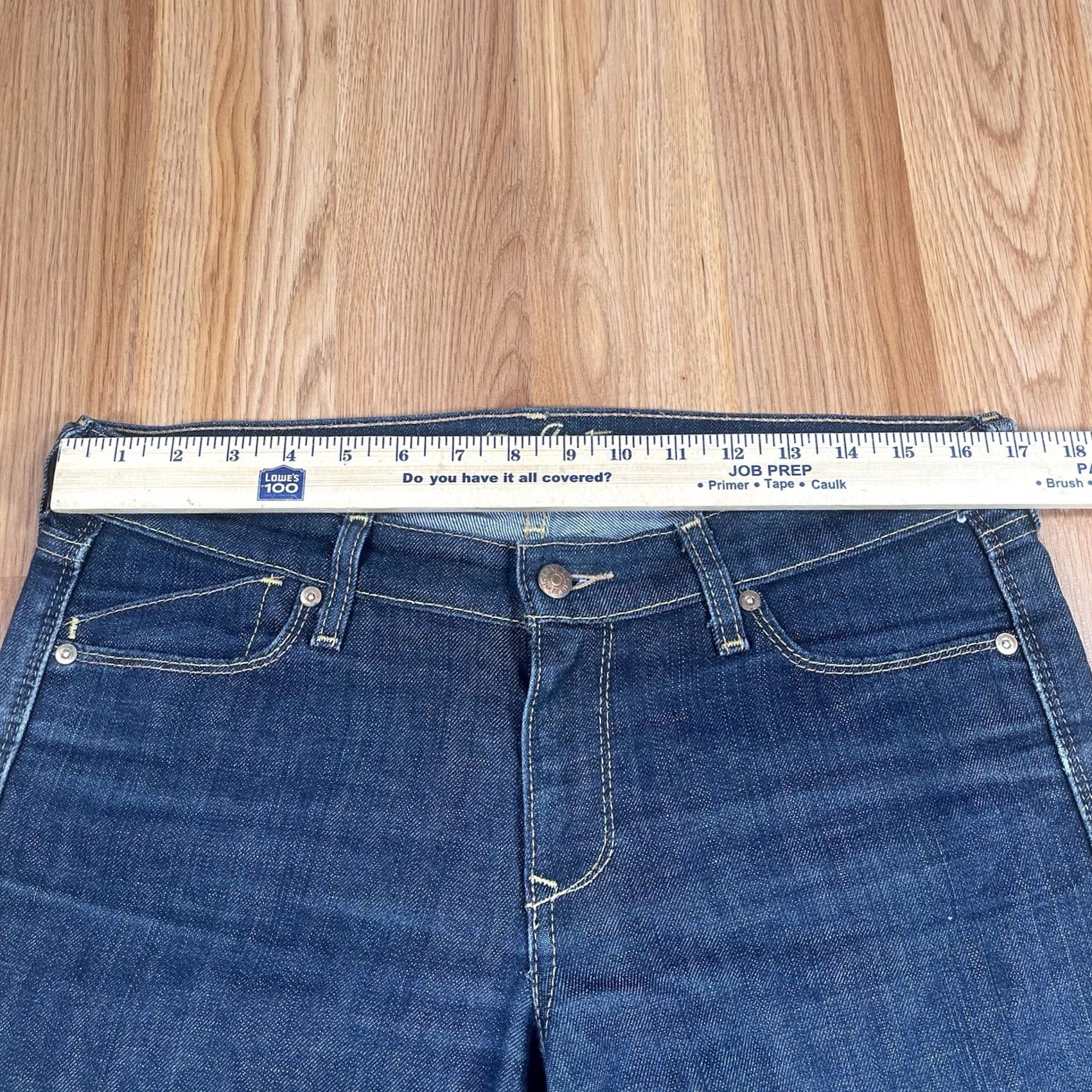 Denime The Flirt Jeans Womens Bootcut Mid Rise Stretch Blue Wash Denim Pants Size 10 Size 32" / US 10 / IT 46 - 3 Thumbnail