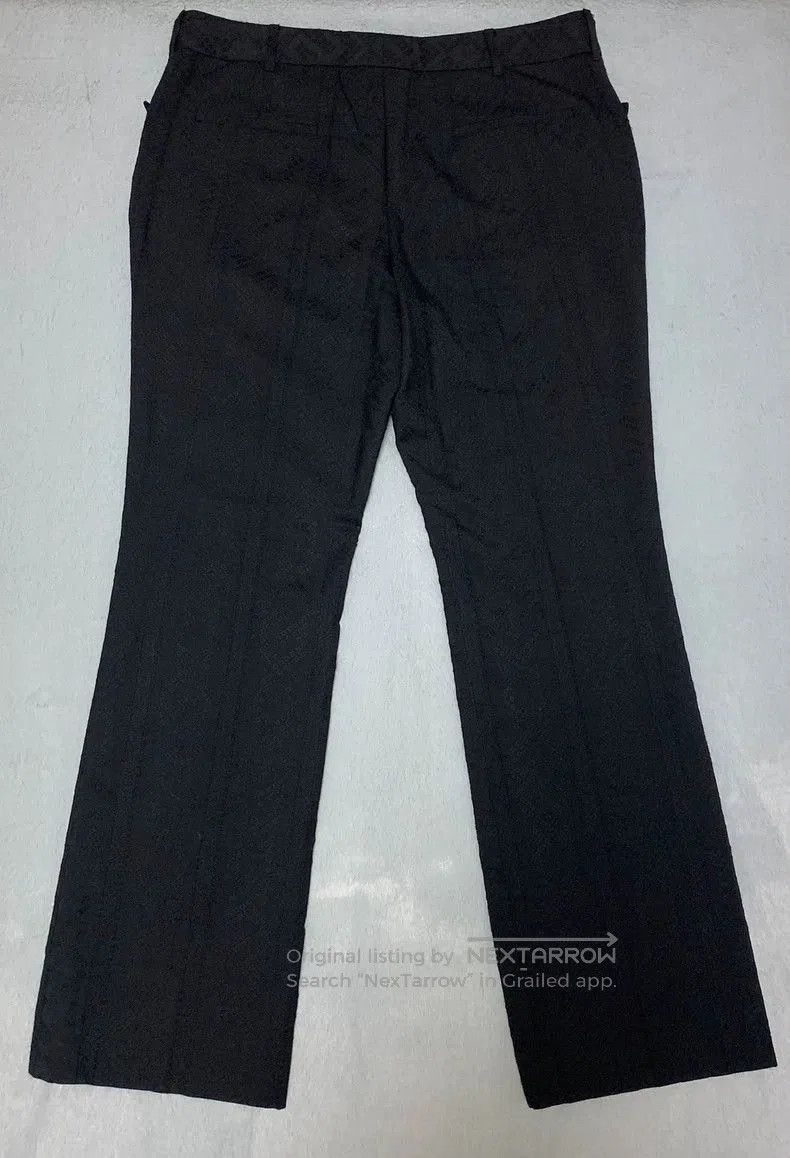 Saint Laurent Paris Saint Laurent Black Diamond Stripe Flare Trousers. Size US 36 / EU 52 - 2 Thumbnail