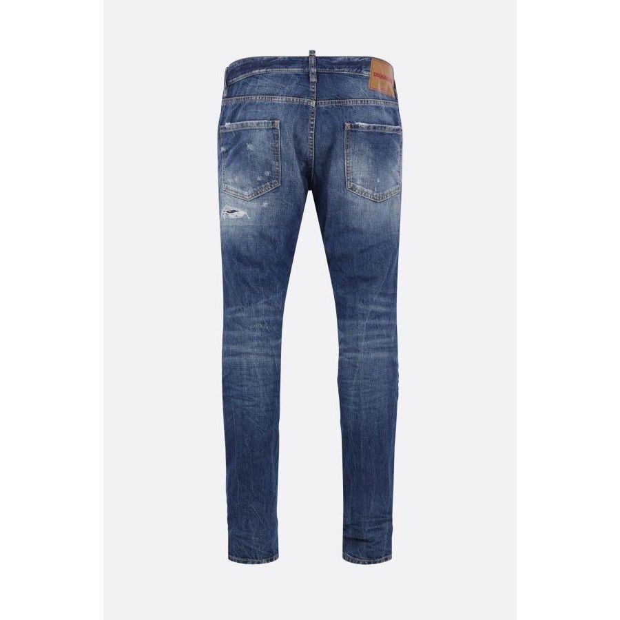 Dsquared2 DSQUARED2 Teddy Blue Distressed Denim Jeans New & Authentic Size US 34 / EU 50 - 2 Thumbnail