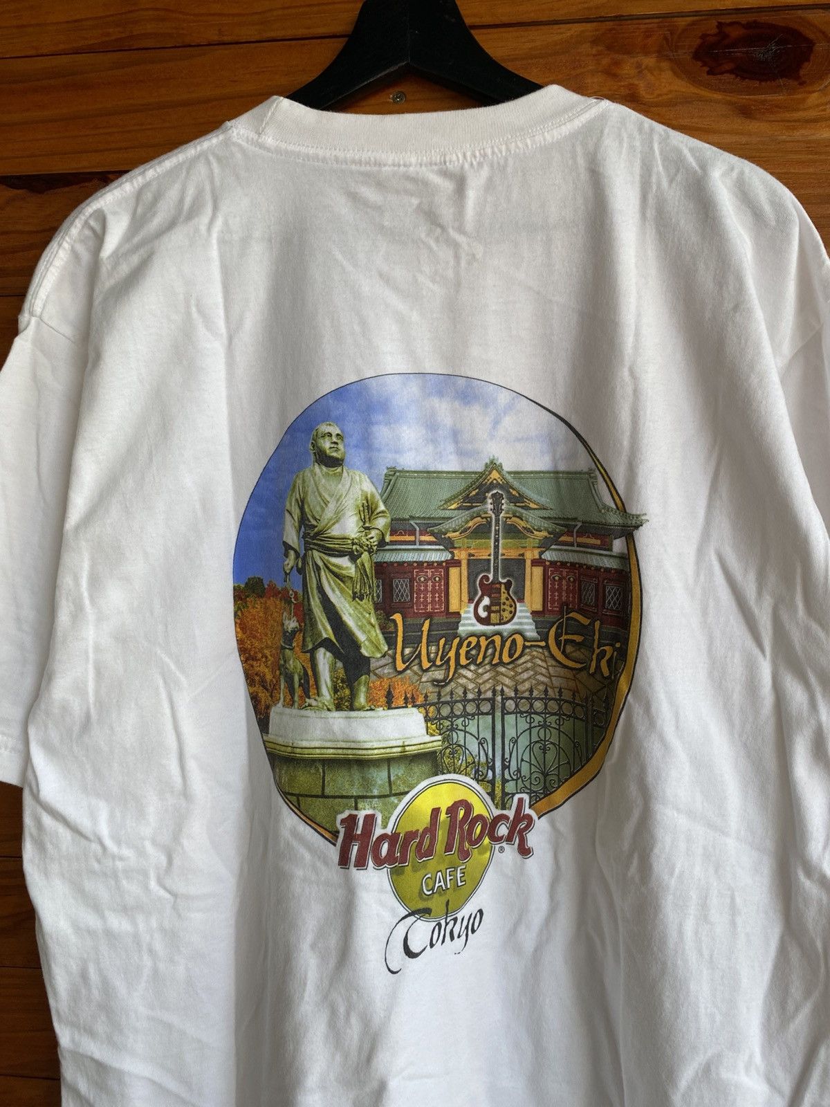 Hard Rock Cafe Vintage Hard Rock Cafe Ueno-Eki Tokyo Heavy Tee White 90s Size US L / EU 52-54 / 3 - 6 Thumbnail