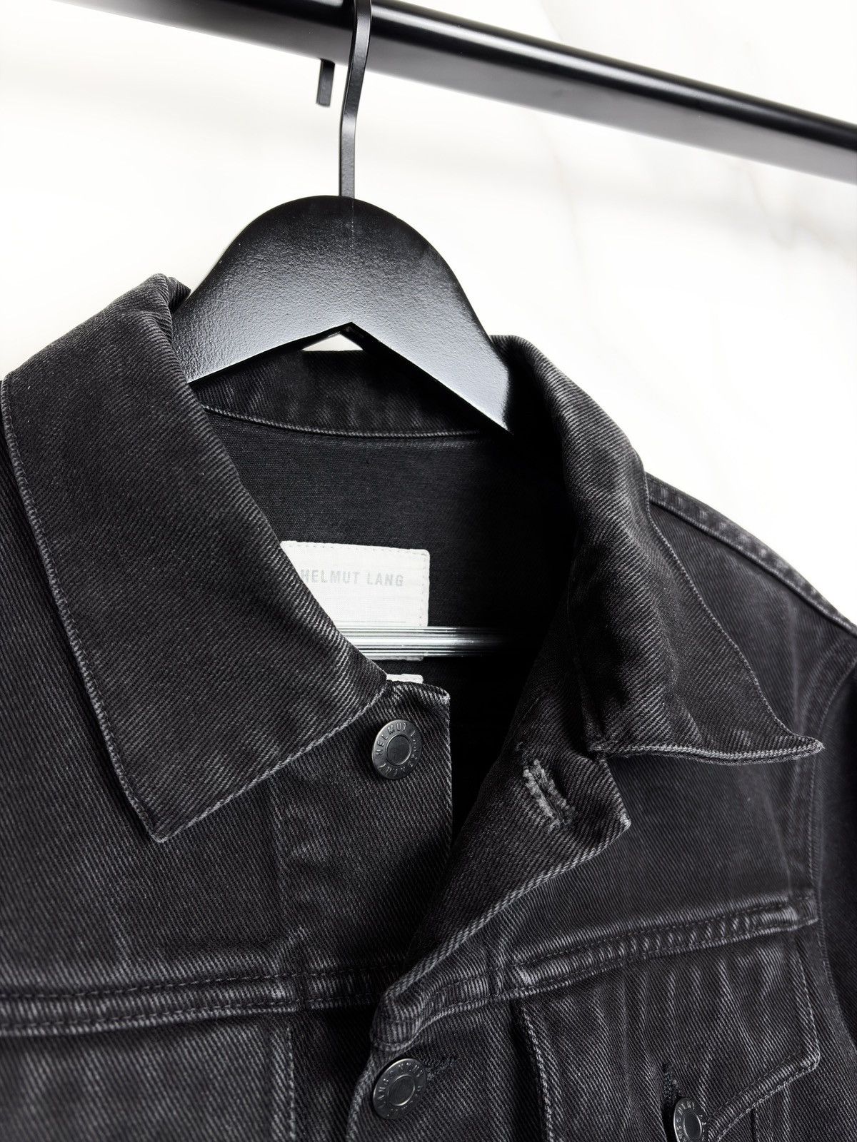 Helmut Lang SS03 Helmut Lang Vintage Black 2 Pocket Trucker Denim Jacket Size US S / EU 44-46 / 1 - 4 Thumbnail