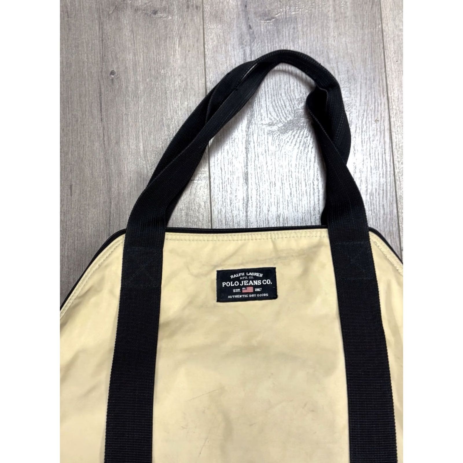 Vintage VINTAGE Polo Jeans Co. Ralph Lauren shoulder bag purse Beige And black Large Unisex Adults Size 36" / US 14 / IT 50 - 4 Thumbnail