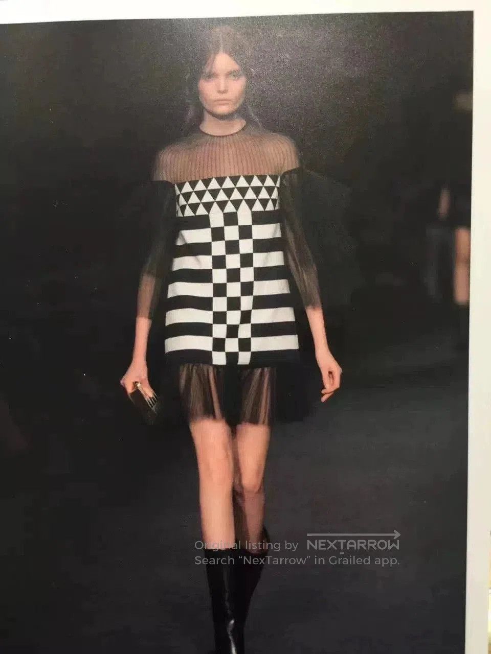 Valentino Valentino Checkered Mesh Dress. Size US S / EU 44-46 / 1 - 4 Thumbnail