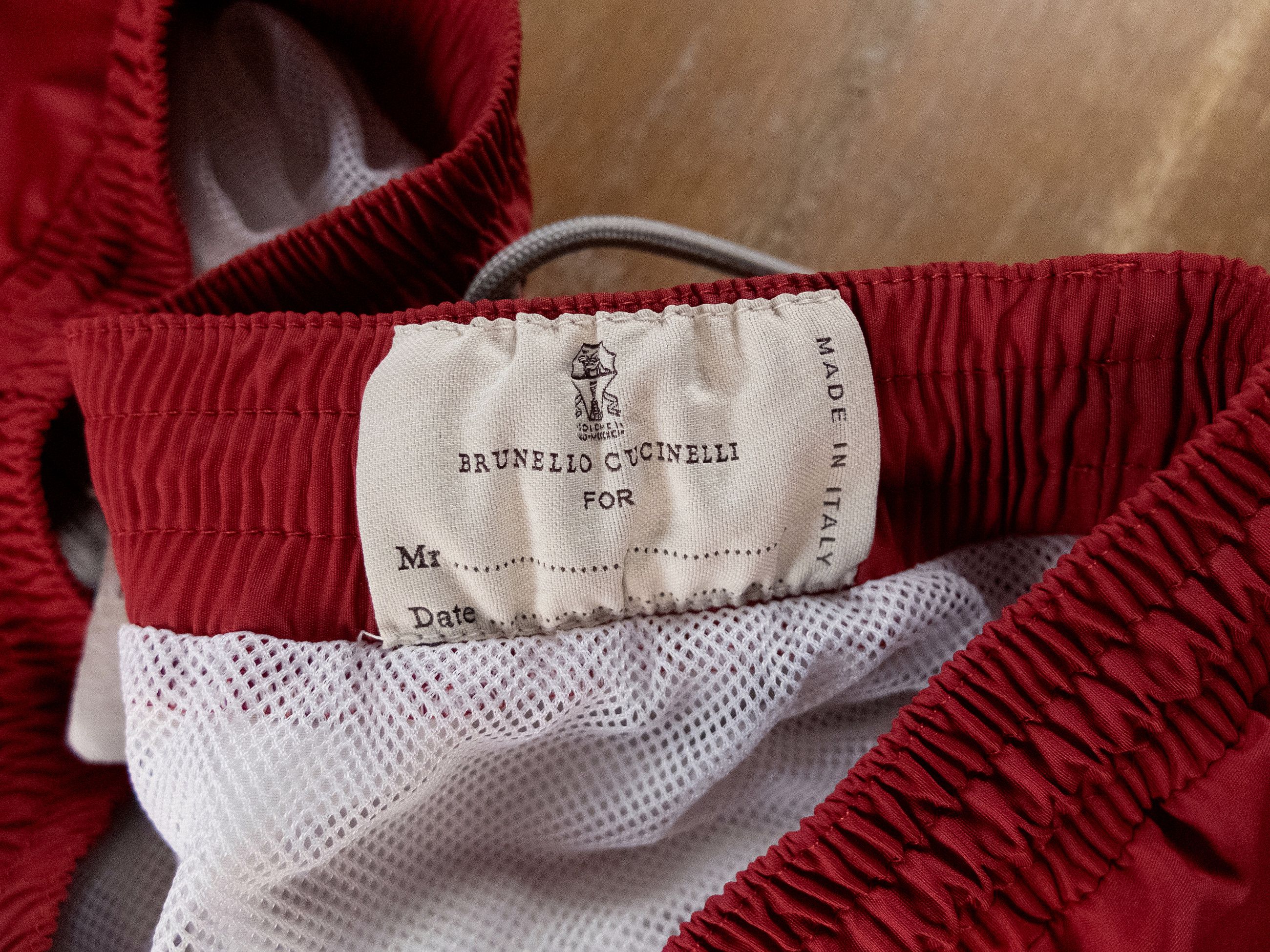Brunello Cucinelli BRUNELLO CUCINELLI red white Across Meridian swim shorts S Size US 30 / EU 46 - 10 Thumbnail