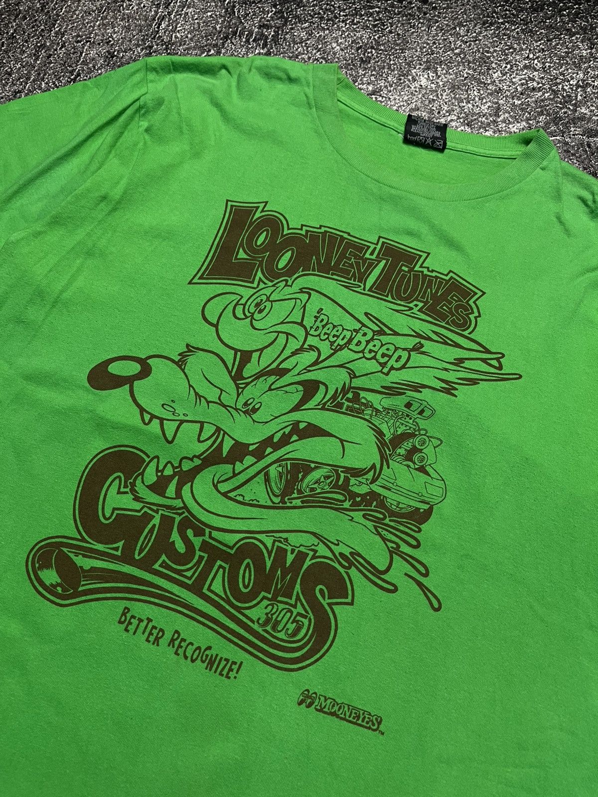 Vintage Vintage Mooneyes X Looney Tunes Green T-Shirts Size US M / EU 48-50 / 2 - 2 Thumbnail