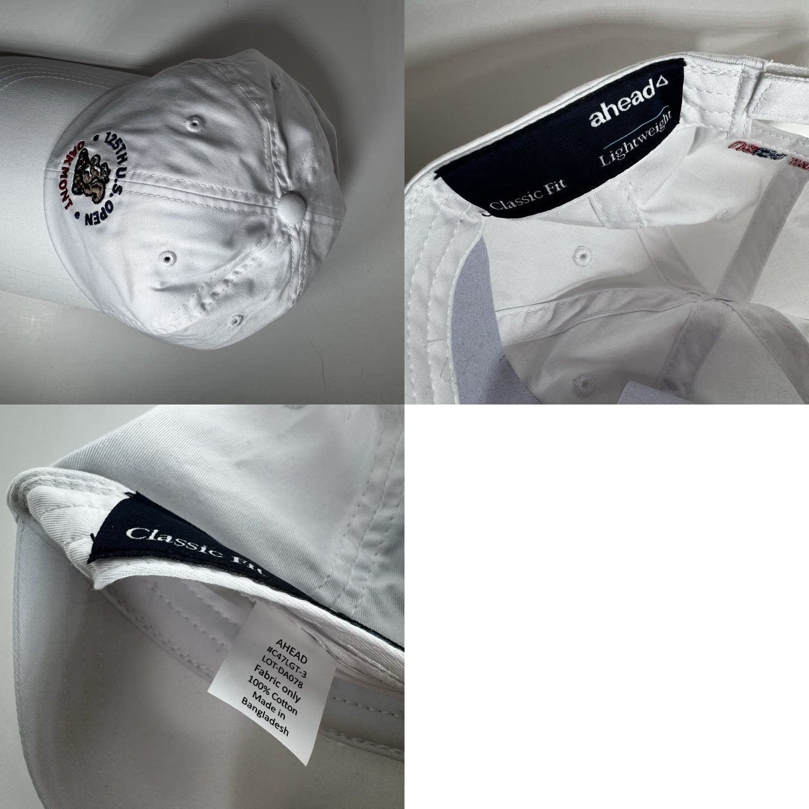 Vintage 125th U.S. Open Oakmont Country Club Hat Adjustable Strap White USGA Member New Golf Hat Unisex Adults Mens Womens (if applicable) Size ONE SIZE - 8 Thumbnail