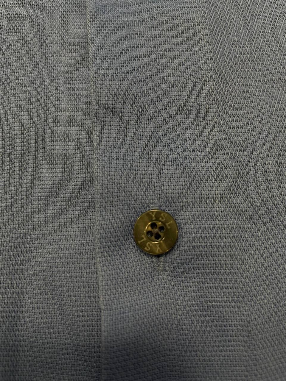 Yves Saint Laurent Vintage Yves Saint Laurent Blue Shirt Men’s Cotton Blend 90s Size US XL / EU 56 / 4 - 5 Thumbnail