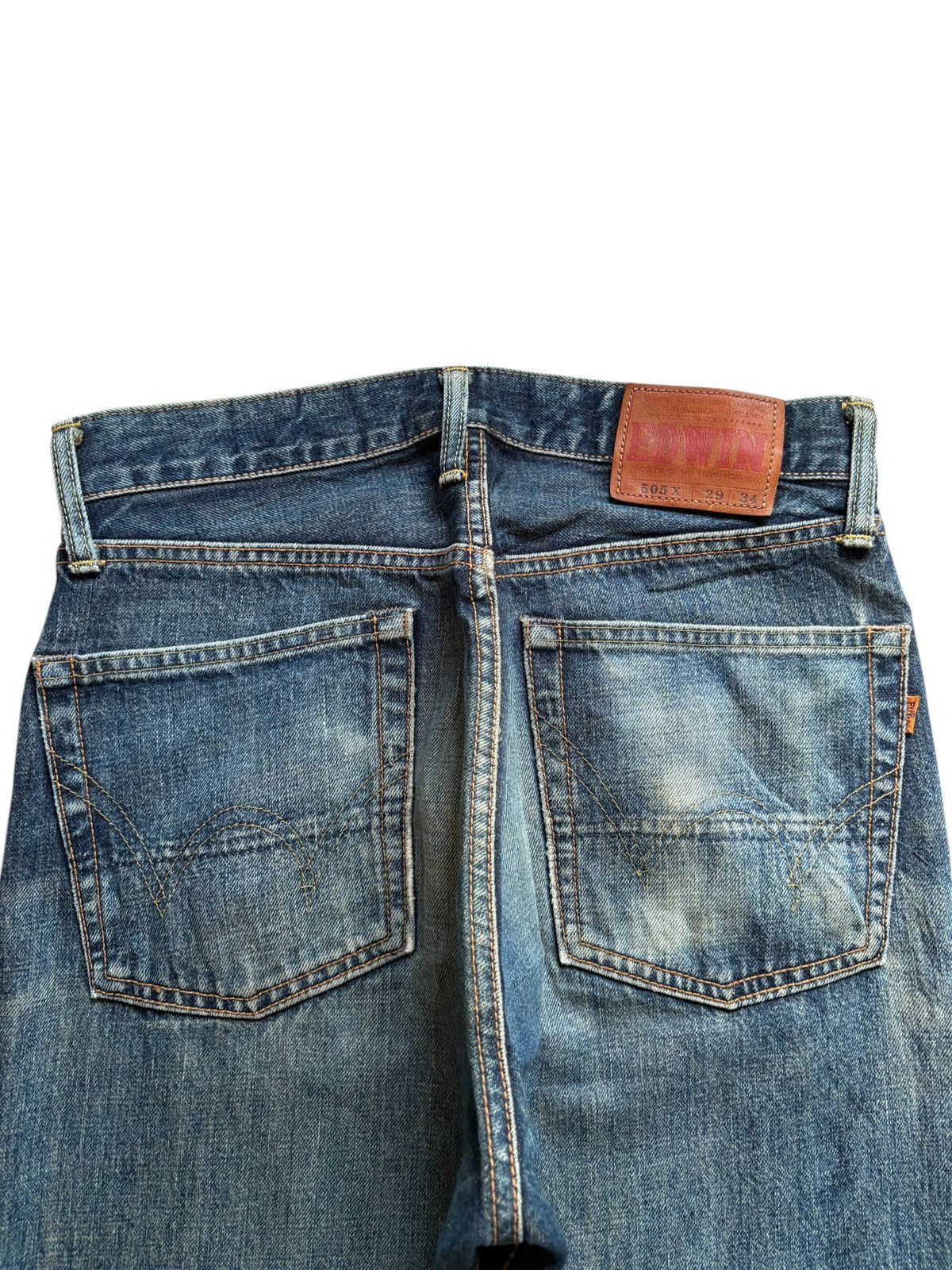 Edwin Vintage Japanese Edwin 505x Selvedge Mud Wash Baggy Jeans Size US 30 / EU 46 - 9 Thumbnail