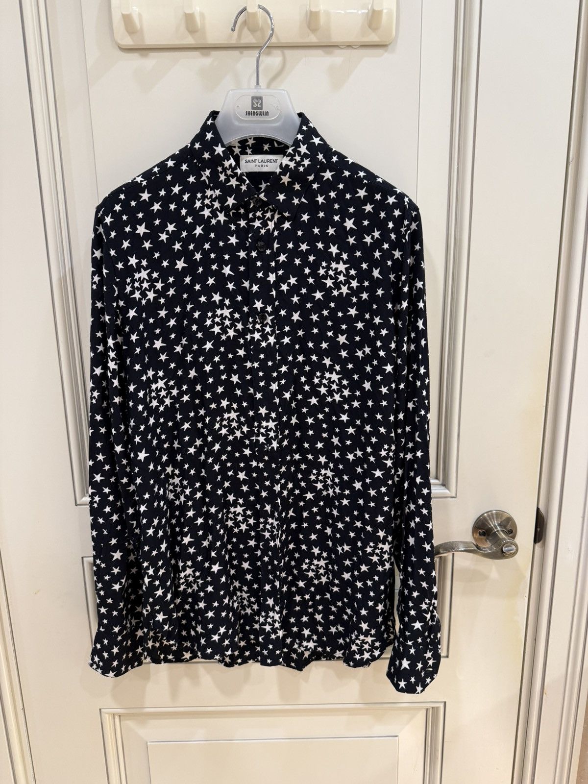 Saint Laurent Paris star print shirt size39 Size US M / EU 48-50 / 2 - 2 Thumbnail