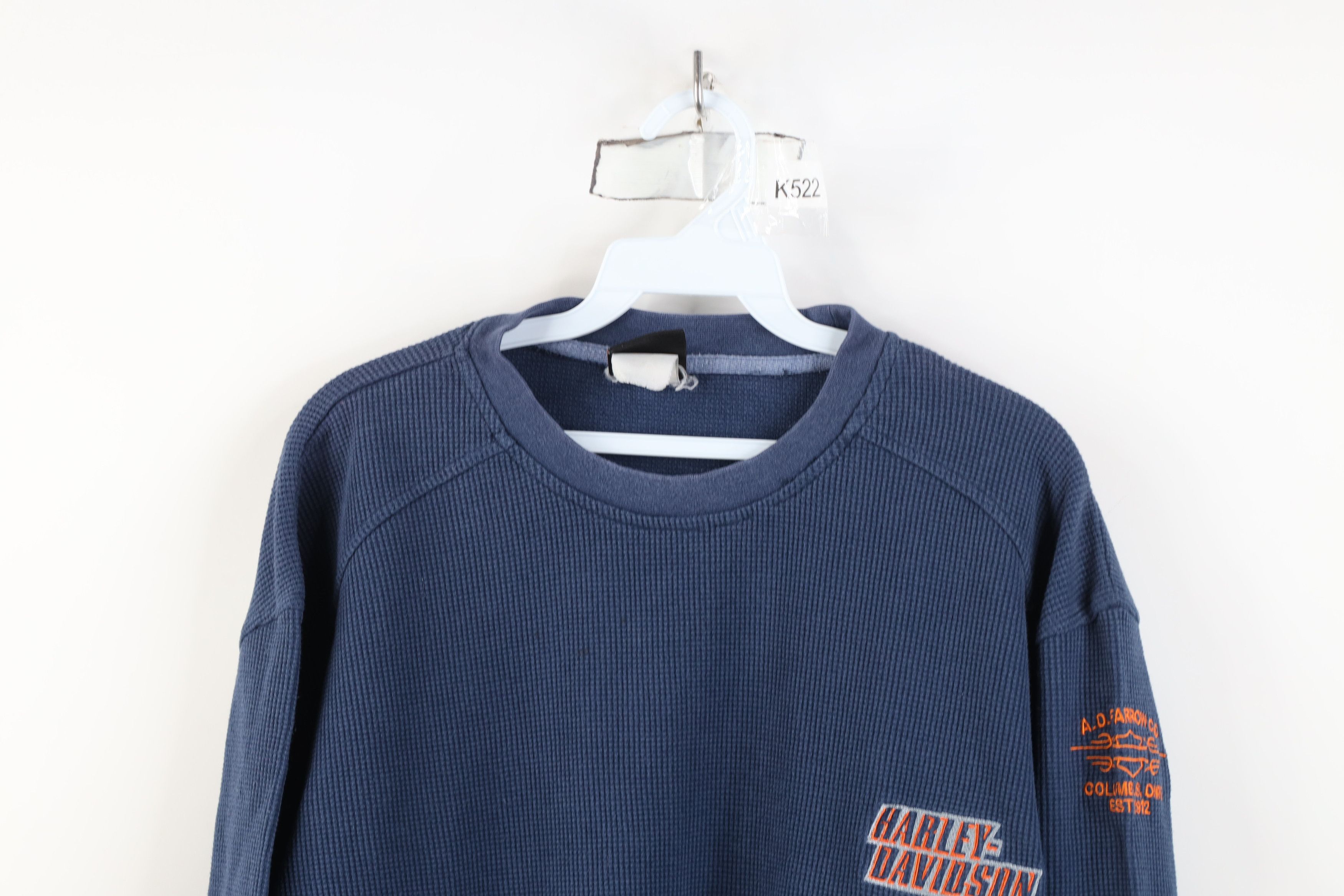 Harley Davidson Vintage Harley Davidson Waffle Knit Long Sleeve T-Shirt Size US XL / EU 56 / 4 - 2 Thumbnail