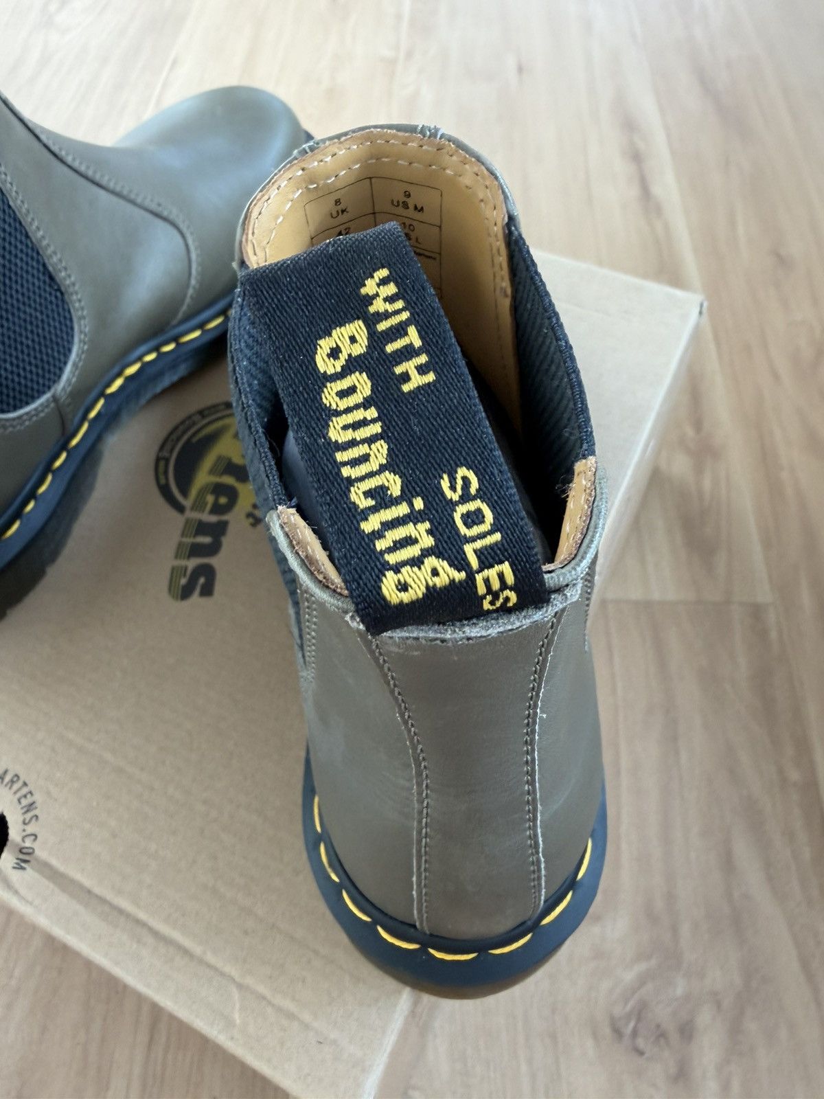 Dr. Martens Brand New in Box $180 olive leather boots Size US 9 / EU 42 - 5 Thumbnail