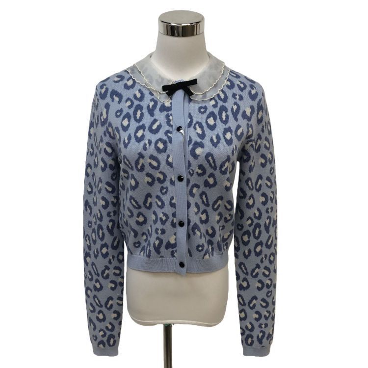 Miu Miu Miu Miu Leopard Print Cardigan Size 40 Size S / US 4 / IT 40 - 1 Thumbnail