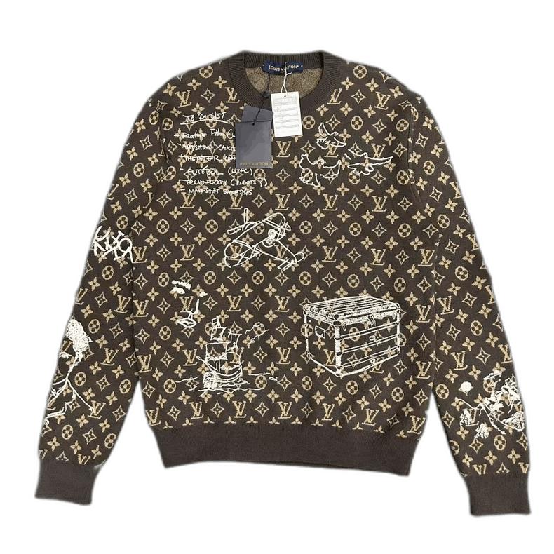 Louis Vuitton Louis Vuitton Graffiti Box Sweater M Size Size US M / EU 48-50 / 2 - 1 Thumbnail
