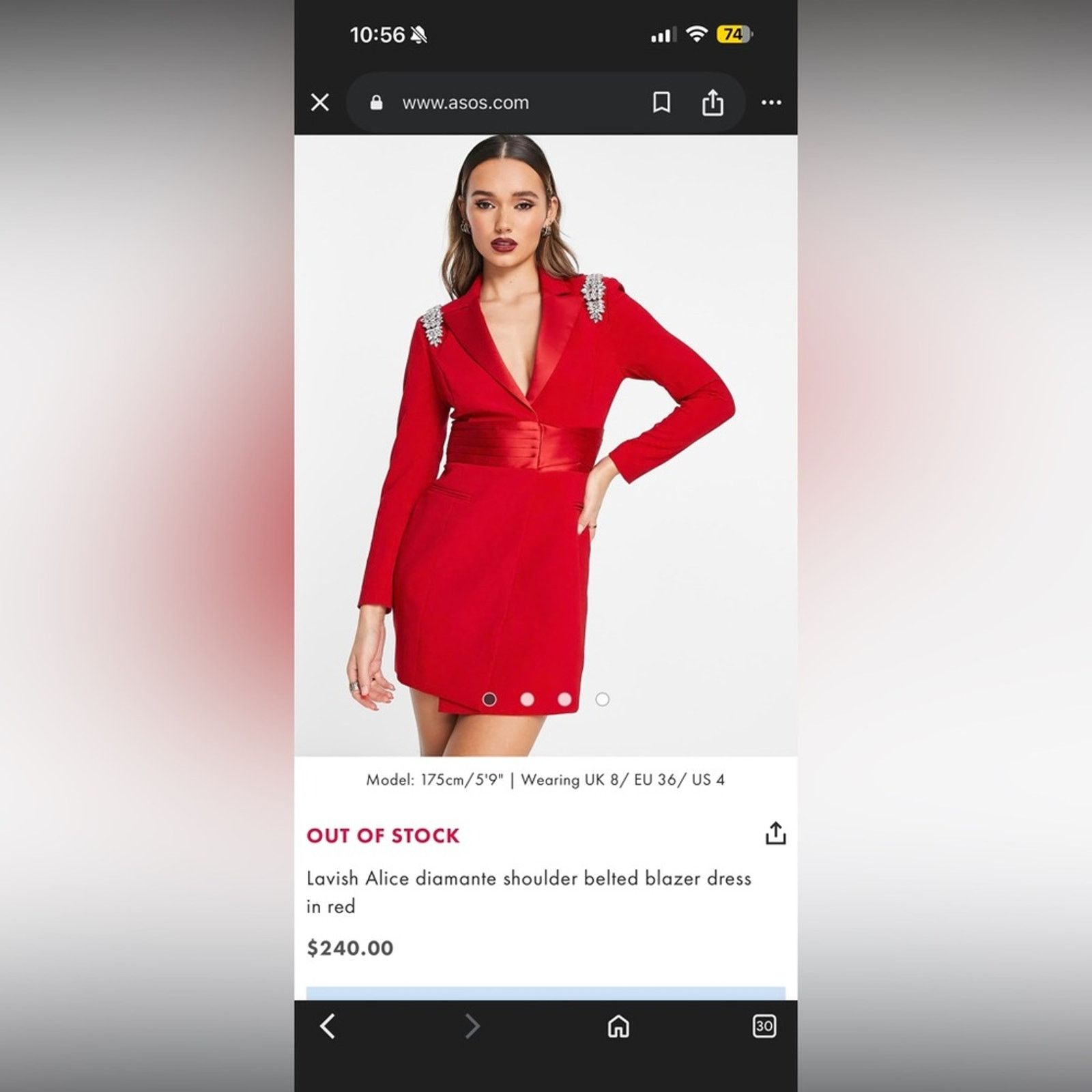 Other Lavish Alice Elegant Red Blazer Dress with Embellishments S Size S / US 4 / IT 40 - 4 Thumbnail