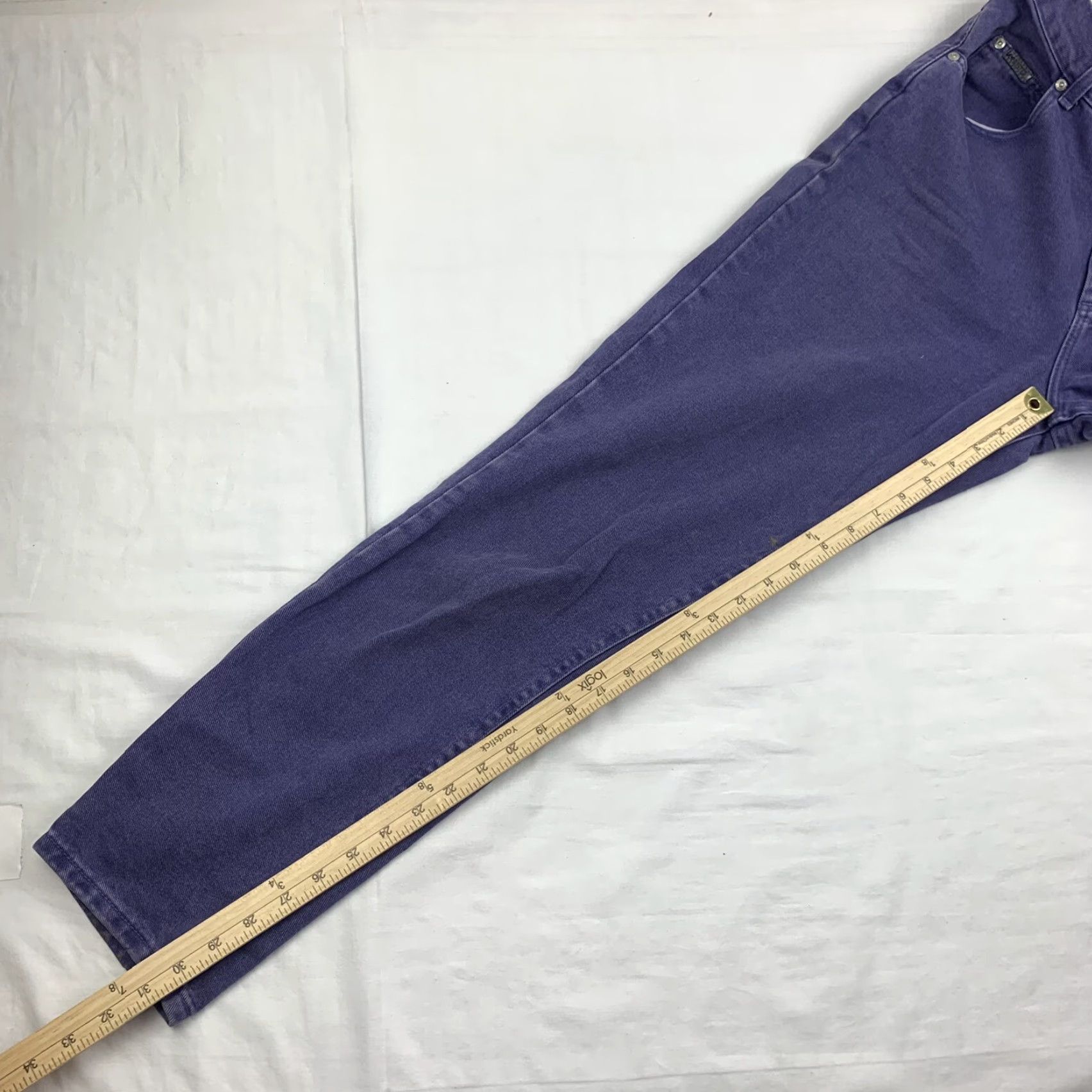 Lee VINTAGE Lee Jeans Womens 8 Medium Blue Straight Leg Pants 90s Faded USA Size 30" / US 8 / IT 44 - 7 Thumbnail