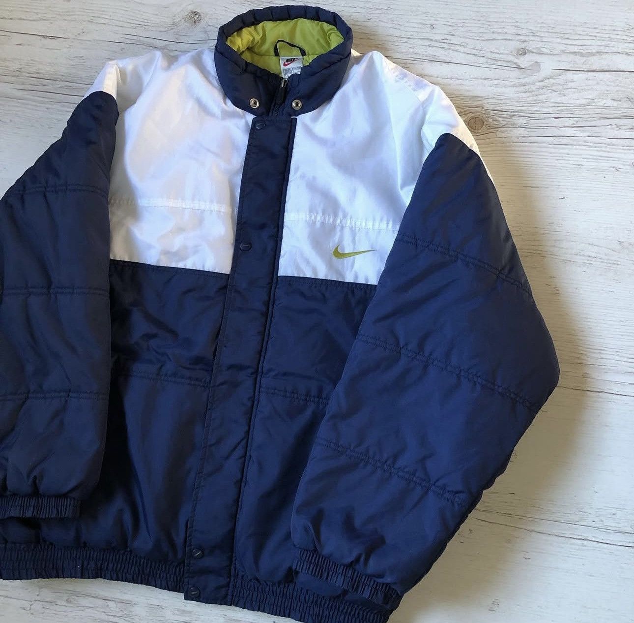 Nike × Vintage Vintage Nike down jacket puffer big logo size XXl drill rap Size US XXL / EU 58 / 5 - 3 Thumbnail