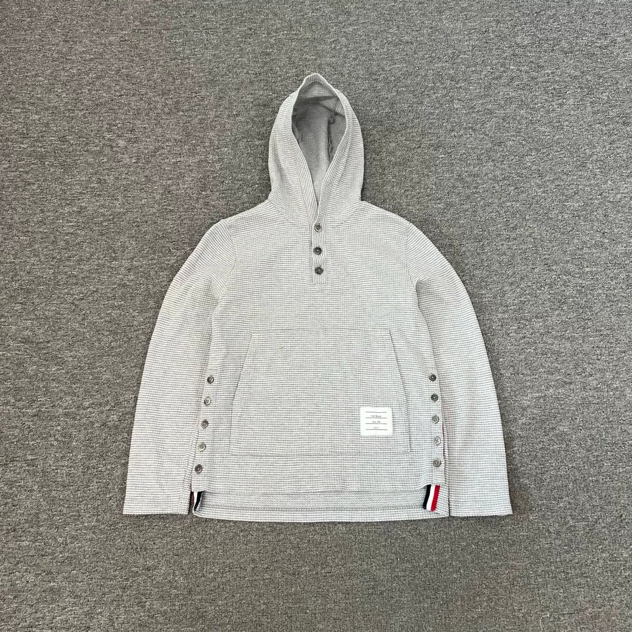 Thom Browne Thom Browne TB Waffle Knit Hoodie Size US XS / EU 42 / 0 - 1 Thumbnail
