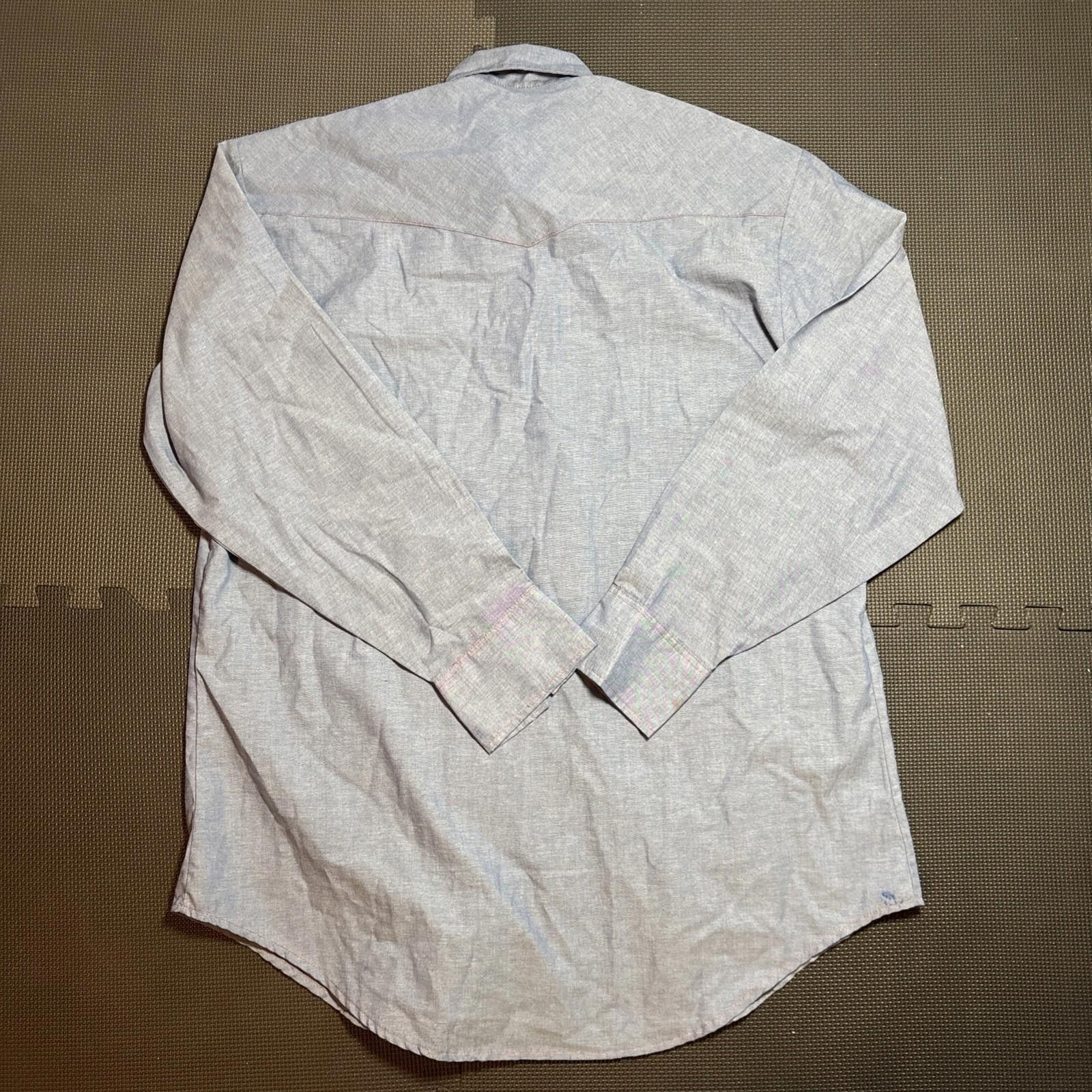 Wrangler Western Pearl Snap Shirt Mens XLT Button Blue Long Sleeve Size US XL / EU 56 / 4 - 5 Thumbnail