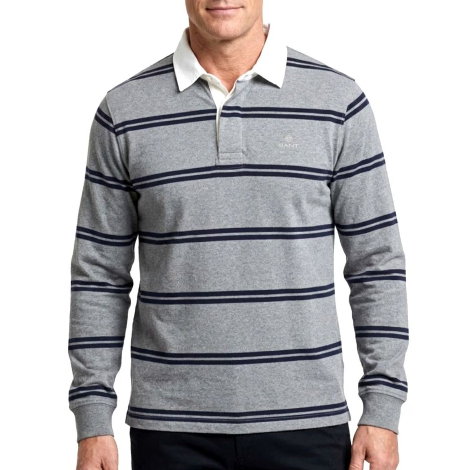 Gant GANT Polo Rugby Shirt Men Size S Long Sleeve Striped VR3908 Size US S / EU 44-46 / 1 - 2 Thumbnail