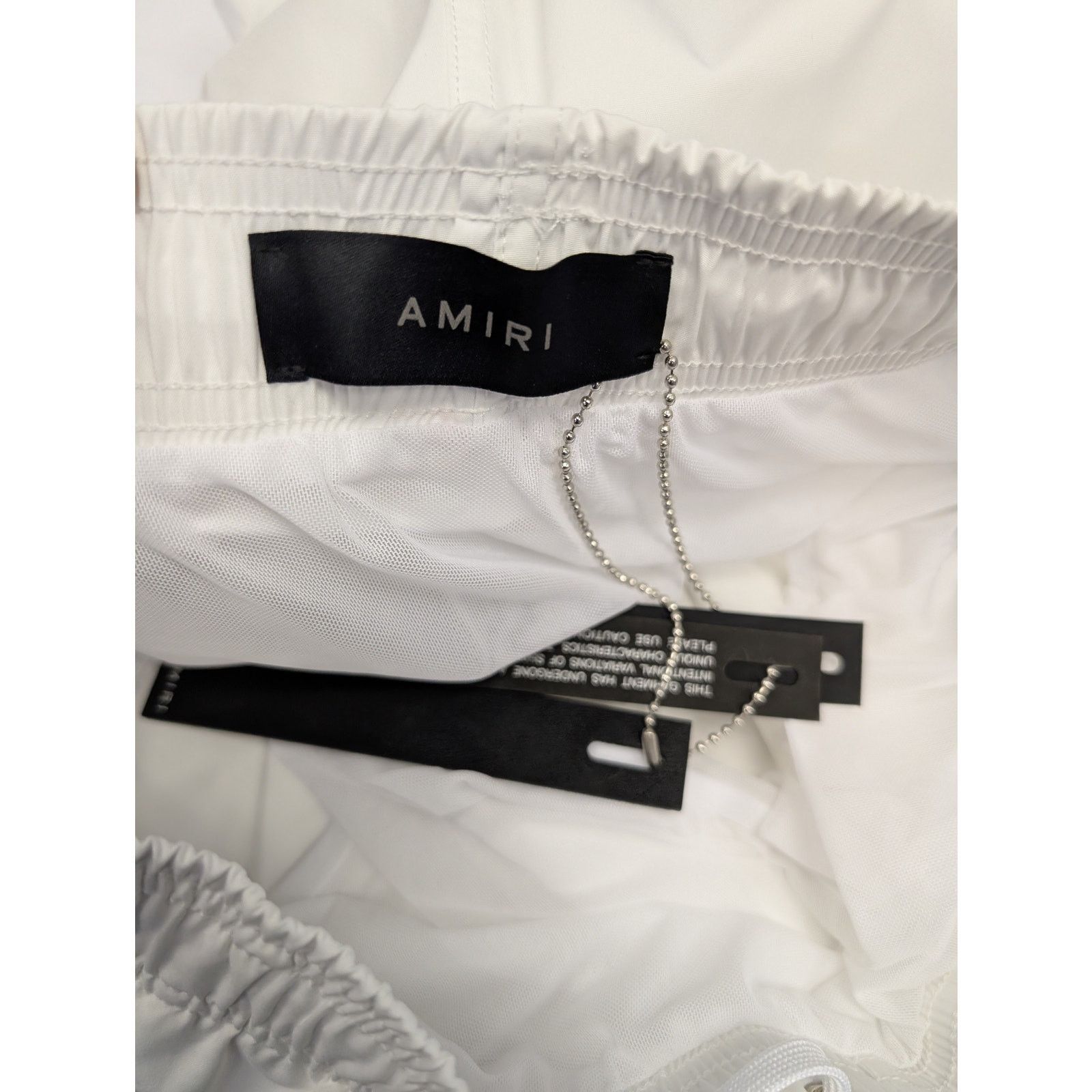 Amiri o1rshd1 MA Bar Logo Swimtrunk Trunk Shorts in White Size US 30 / EU 46 - 13 Thumbnail