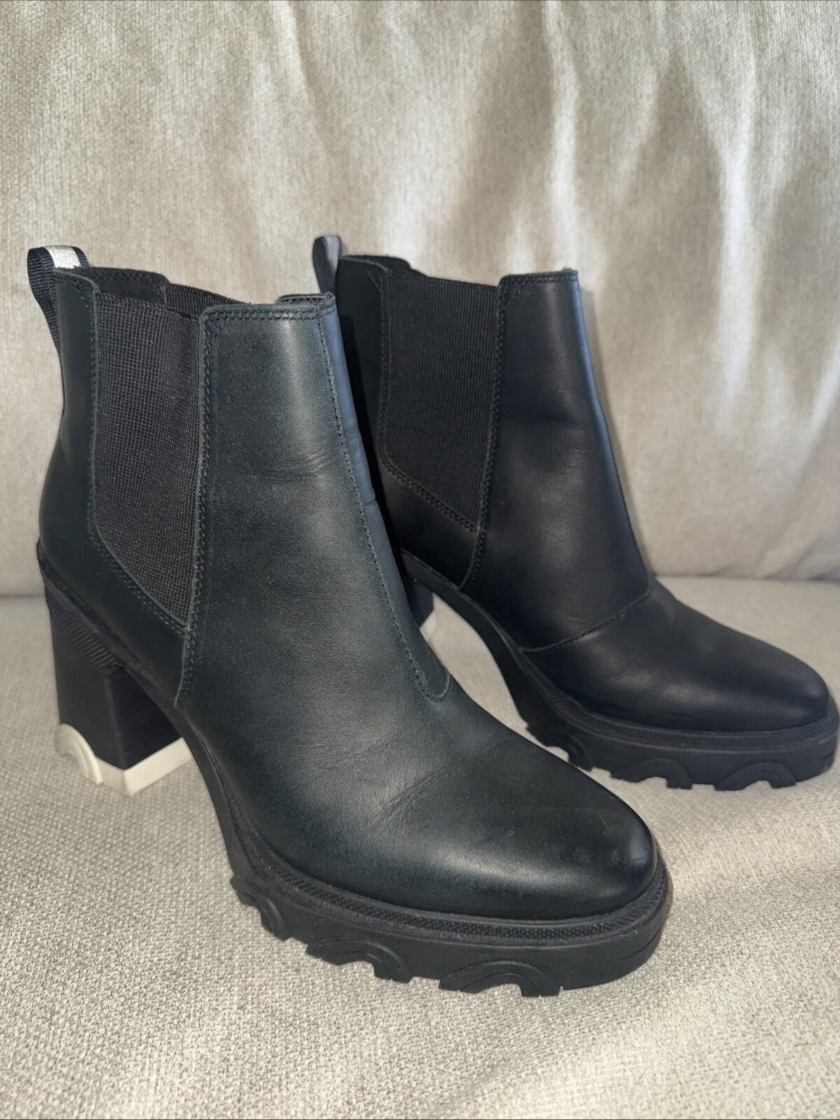 SOREL Sorel Women's Brex Heel Chelsea Boots Black Women’s 10.5 Size US 10.5 / IT 40.5 - 3 Thumbnail