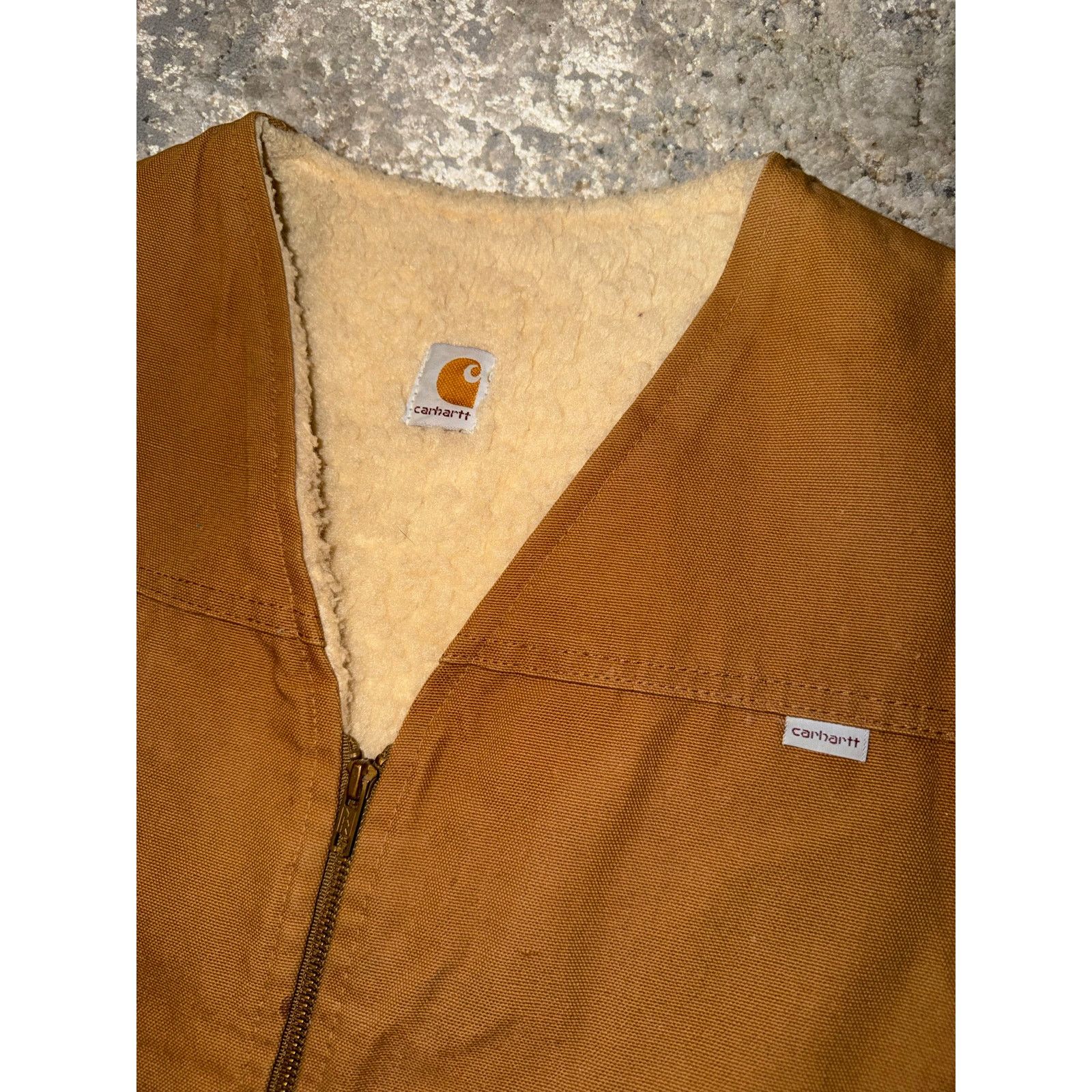 Carhartt Carhartt Vntg 80s Fleece Lined Duck Brown 6SV Vest Mens L Size L / US 10 / IT 46 - 6 Thumbnail