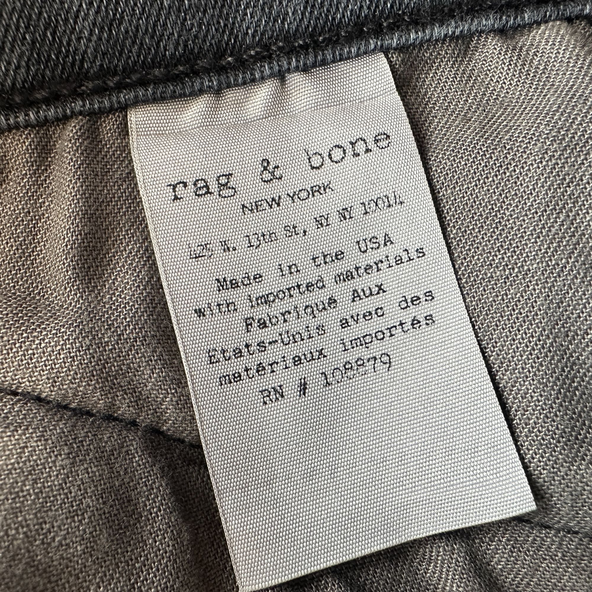 Rag & Bone Rag & Bone Womens 27 Jeans Moto Alcove Skinny Zipper Ankles Size 27" / US 4 / IT 40 - 9 Thumbnail