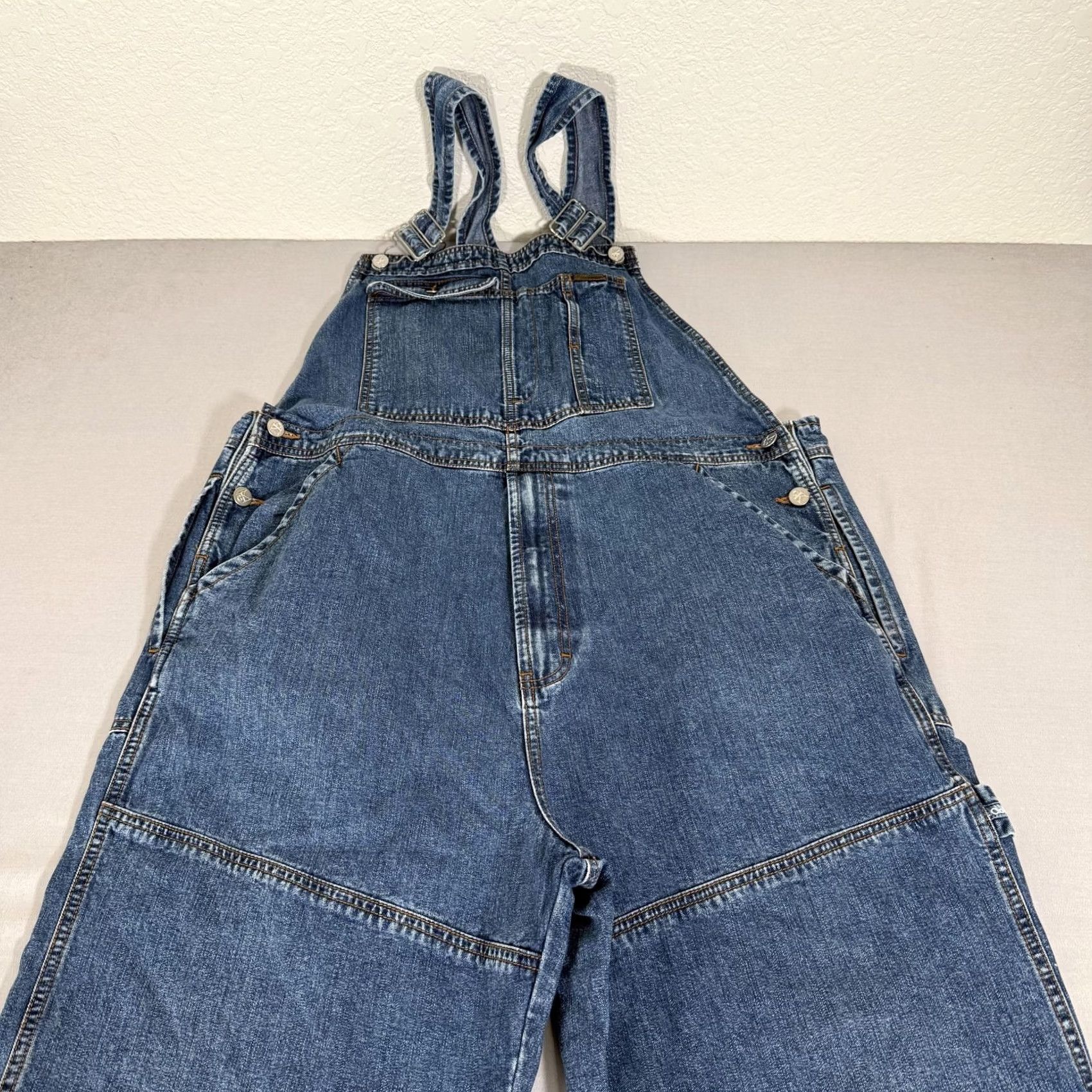 Calvin Klein VINTAGE Calvin Klein Jeans Overalls Mens XL Blue Denim Bib Carpenter Pants 90s Size US 36 / EU 52 - 2 Thumbnail