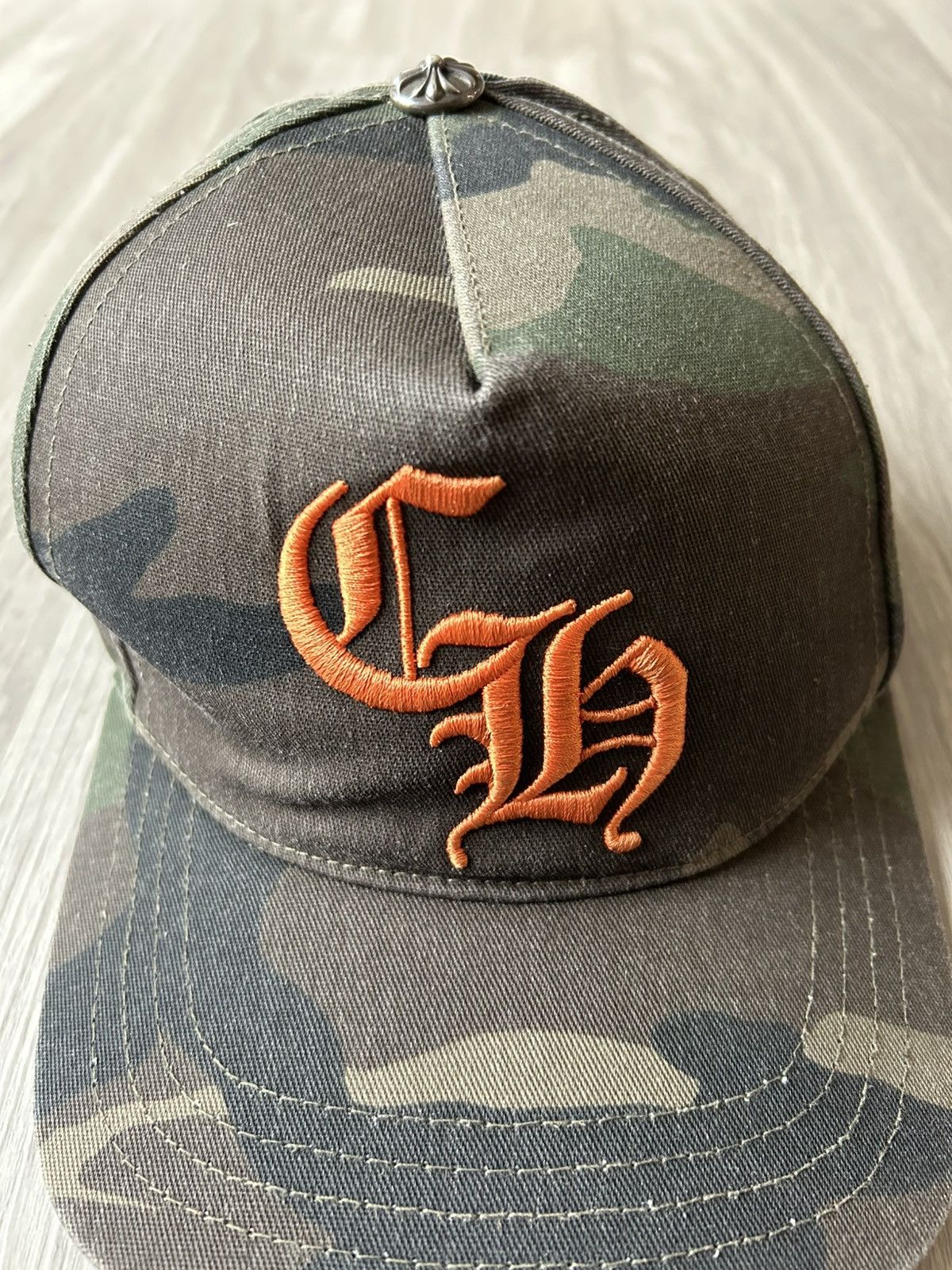 Chrome Hearts Chrome Hearts CH Baseball Snapback Hat Camo Size ONE SIZE - 2 Thumbnail