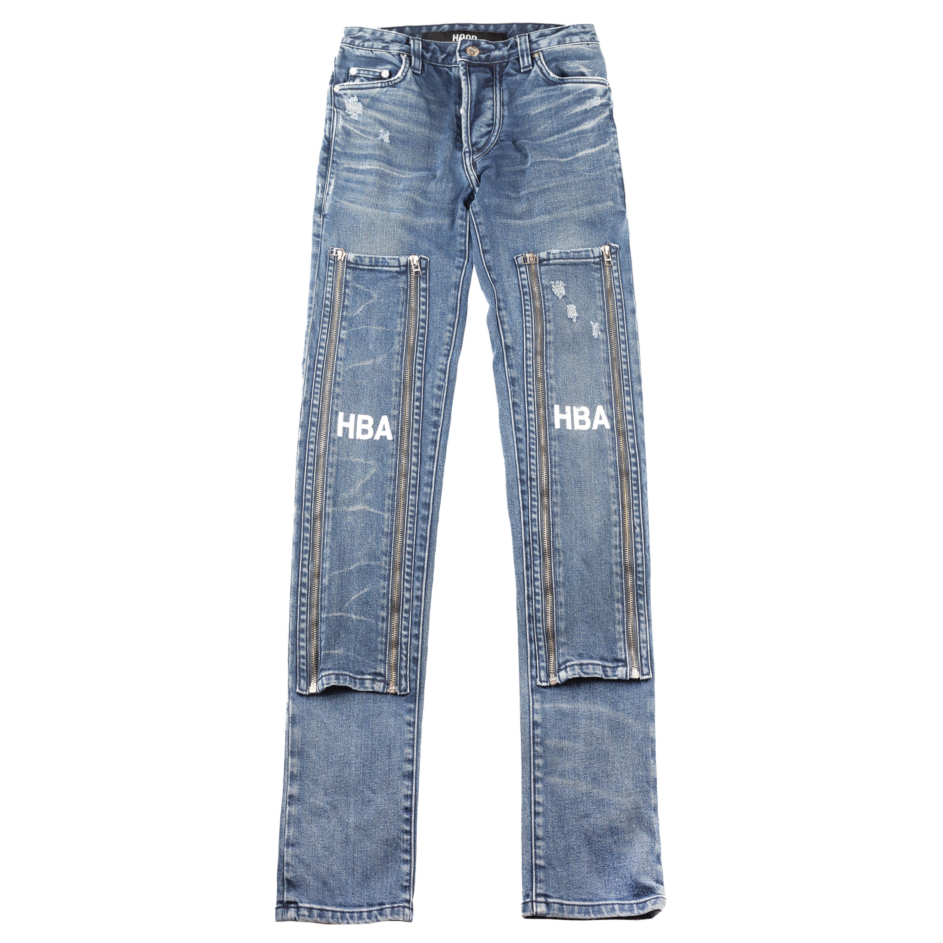 パンツ HOOD BY AIR shredder patch crash denim HOOD BY AIR shredder patch crash denim