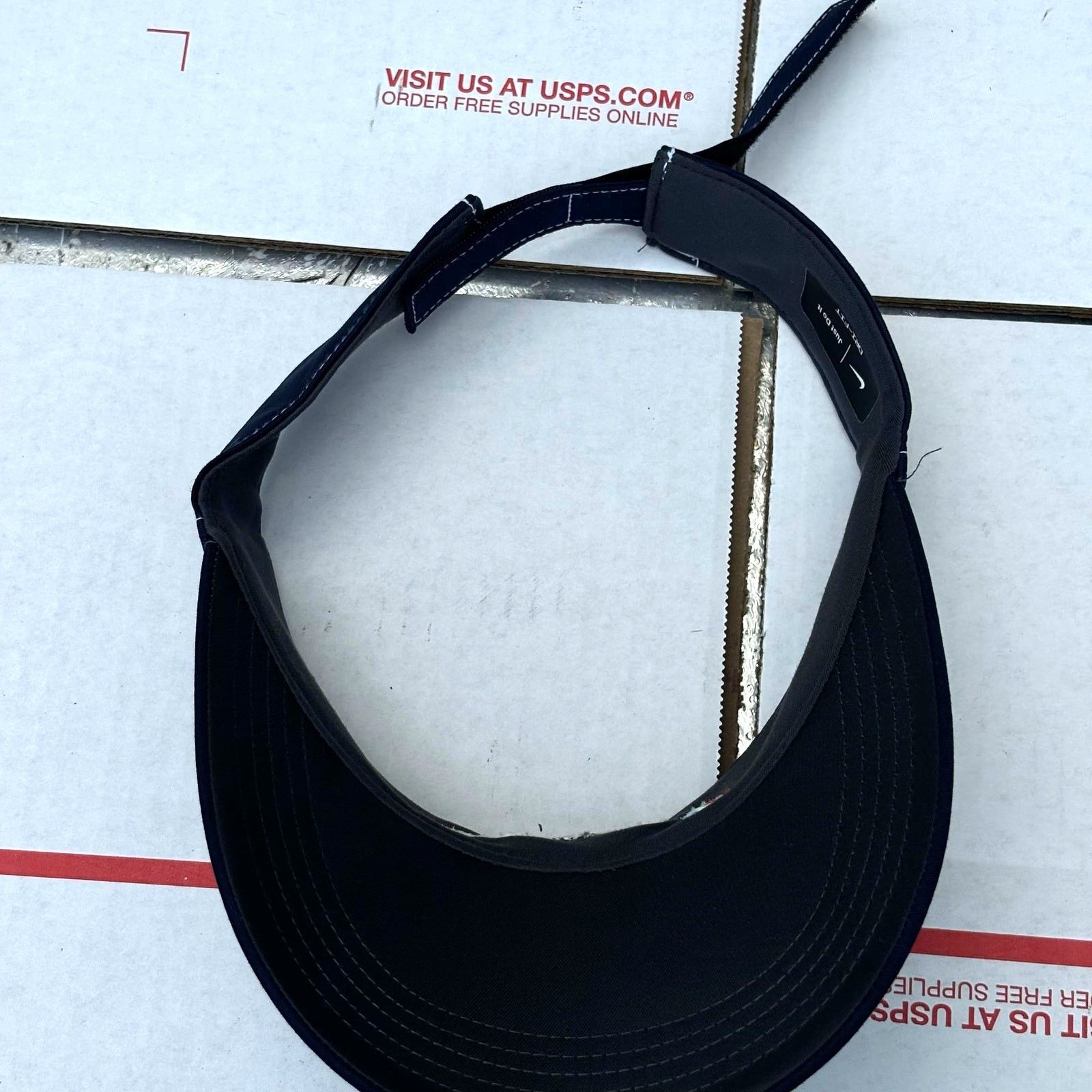 Nike Black & White Nike Visor Size ONE SIZE - 5 Thumbnail