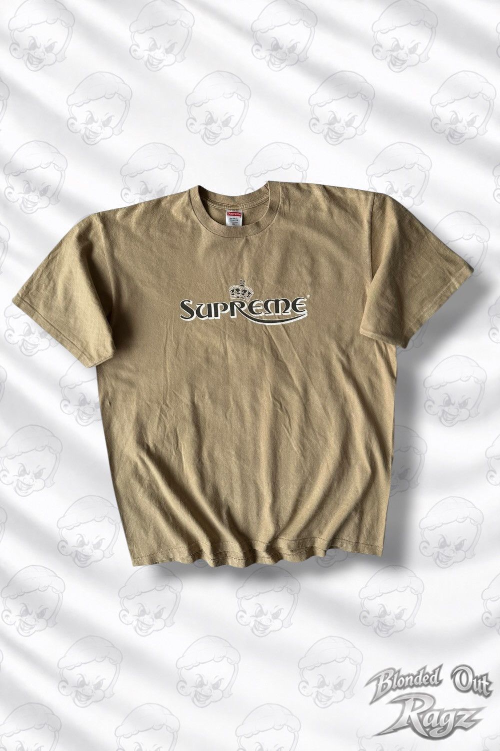 Supreme SS23 Supreme Crown Tee Khaki/Sand Size US XL / EU 56 / 4 - 1 Thumbnail