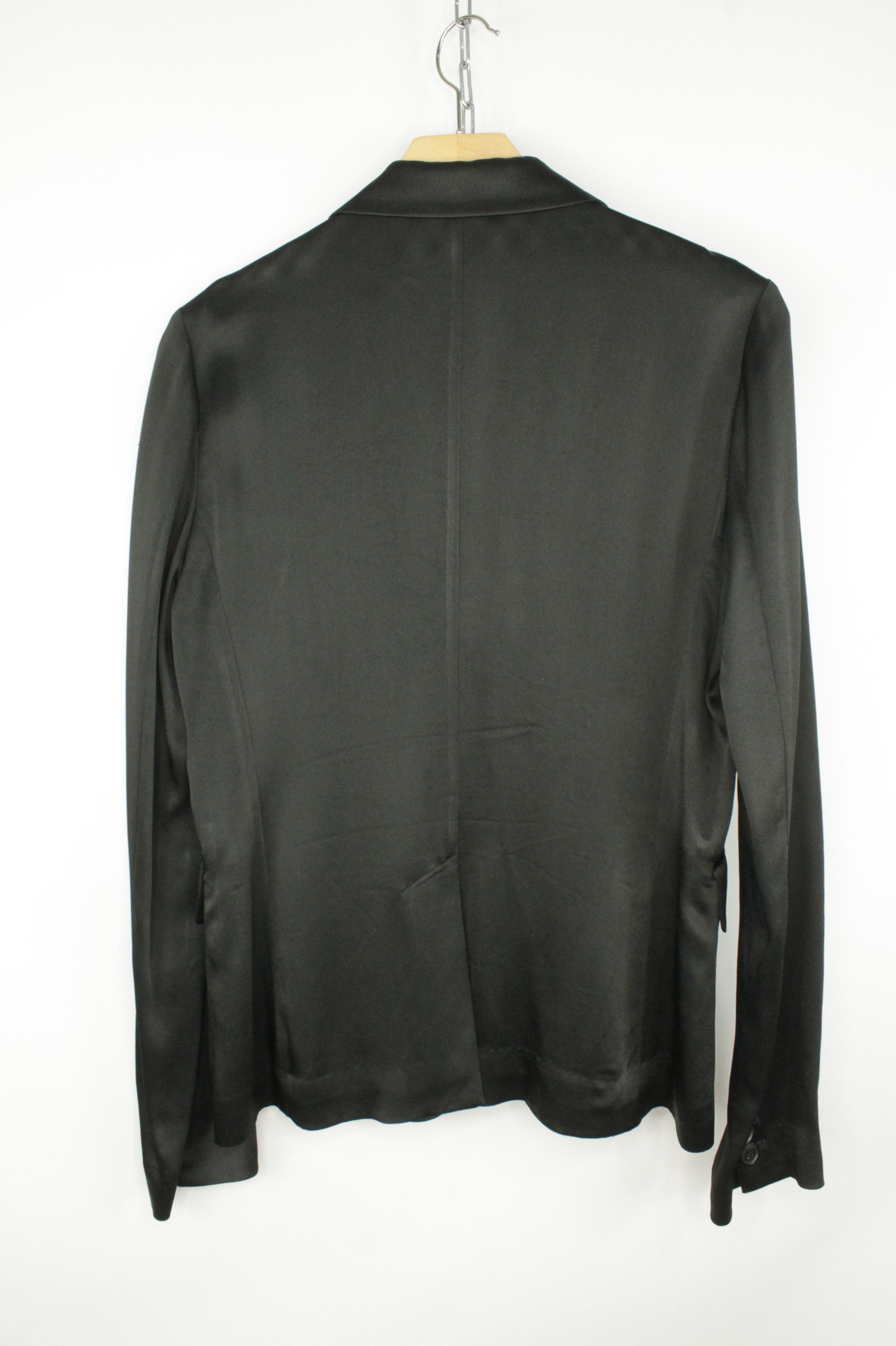 Nili Lotan NILI LOTAN Sophia Satin Blazer Jacket in Black Size S / US 4 / IT 40 - 7 Thumbnail