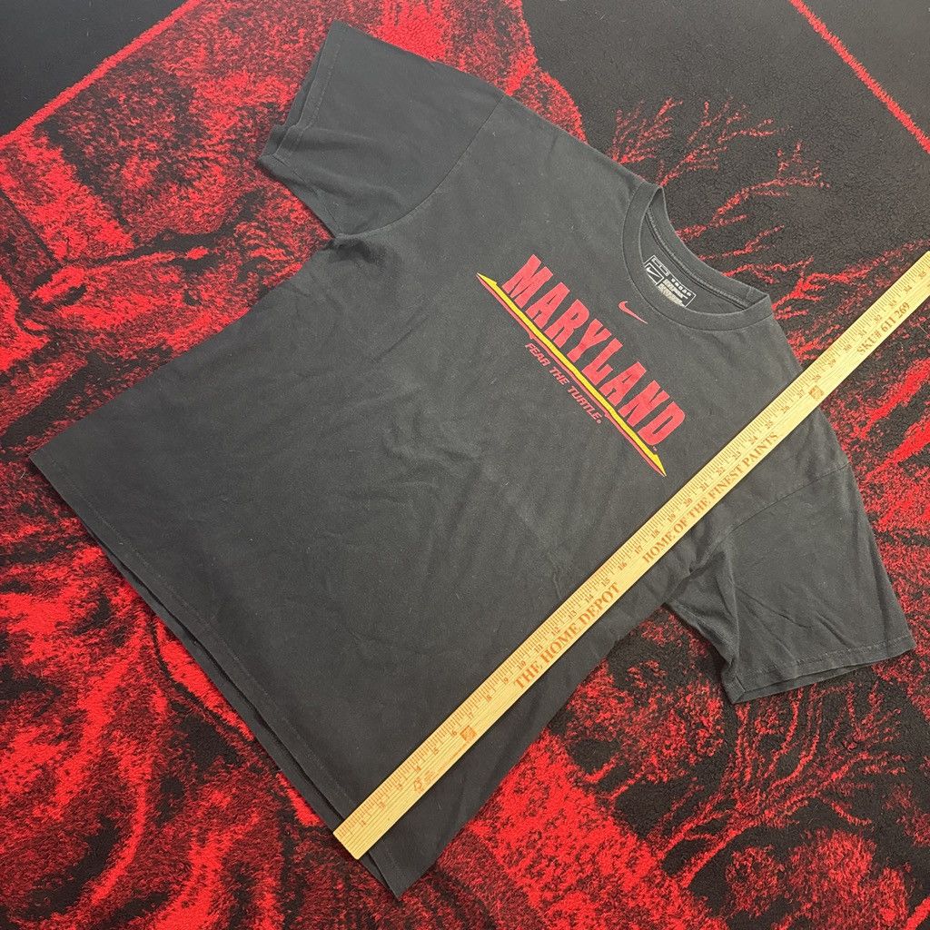 Nike Vintage Y2K UMD Fear The Turtle Terps Faded Spellout Tee Size US L / EU 52-54 / 3 - 5 Thumbnail