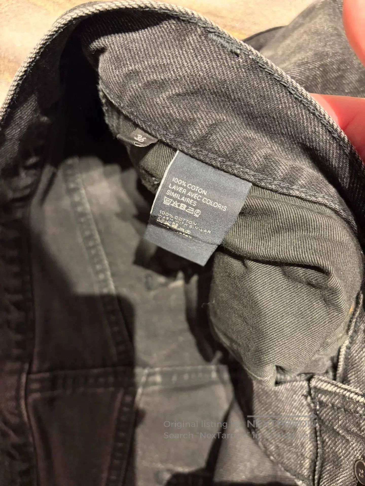 Celine Men's Gray-Black Denim Jeans Size 36.