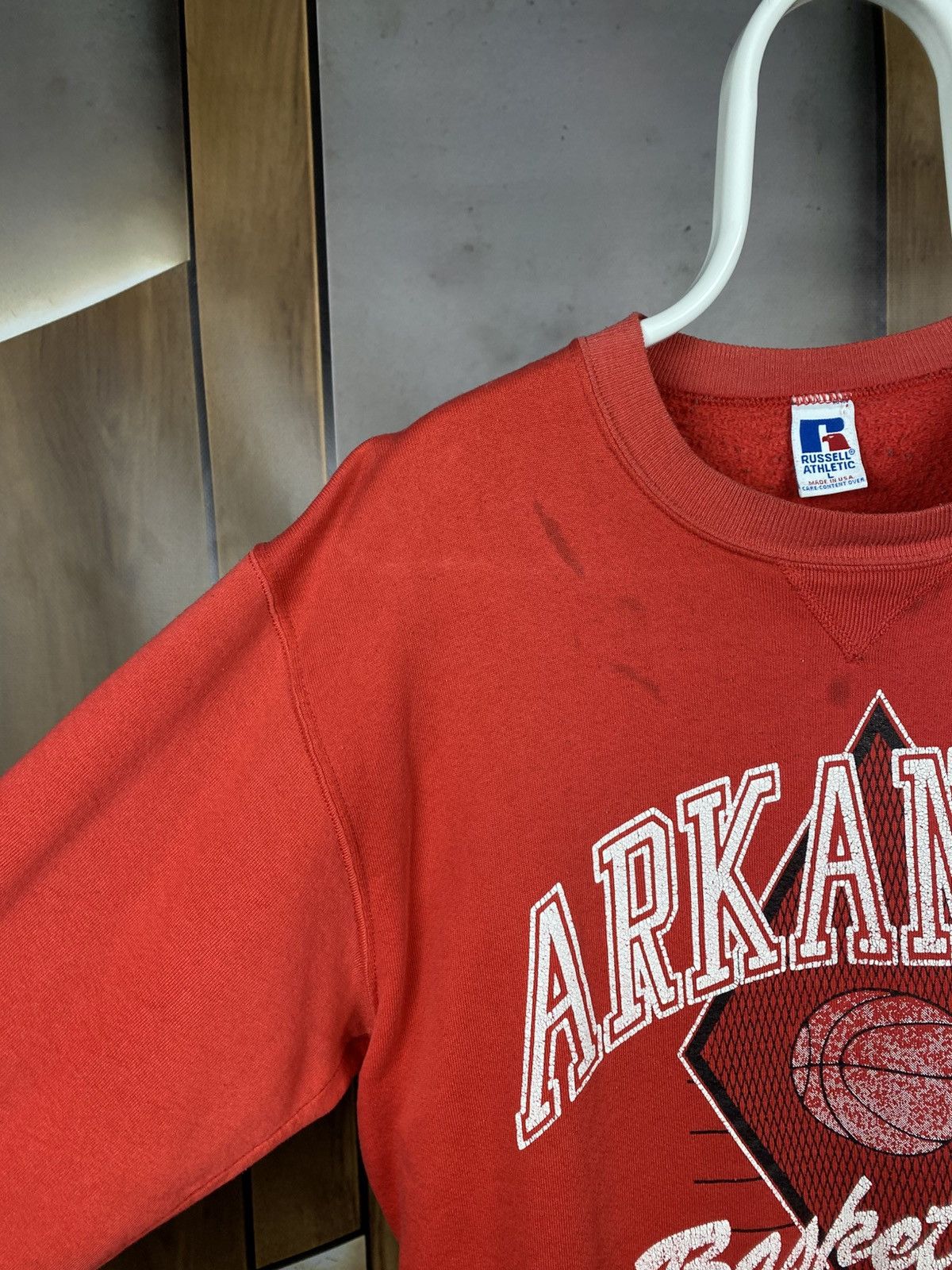 Russell Athletic 🏀Vintage 90s Sweatshirt Basketball Arkansas Russel Athletic🏀 Size US L / EU 52-54 / 3 - 4 Thumbnail