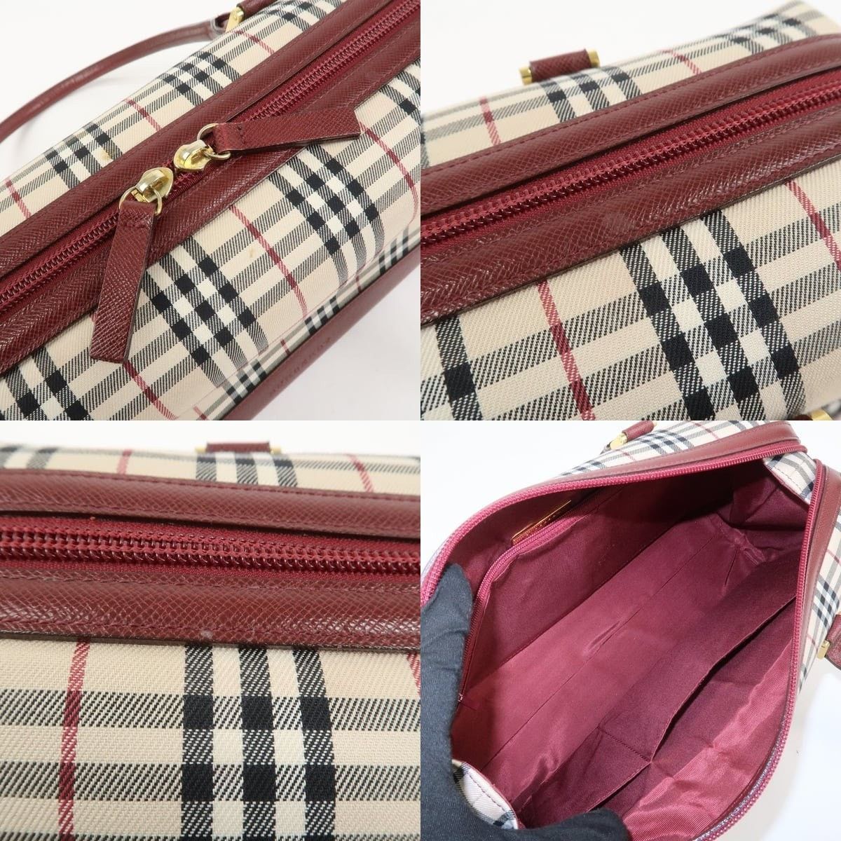 Burberry Burberry Nova Check Coated Canvas Shoulder Bag Beige Size ONE SIZE - 7 Thumbnail