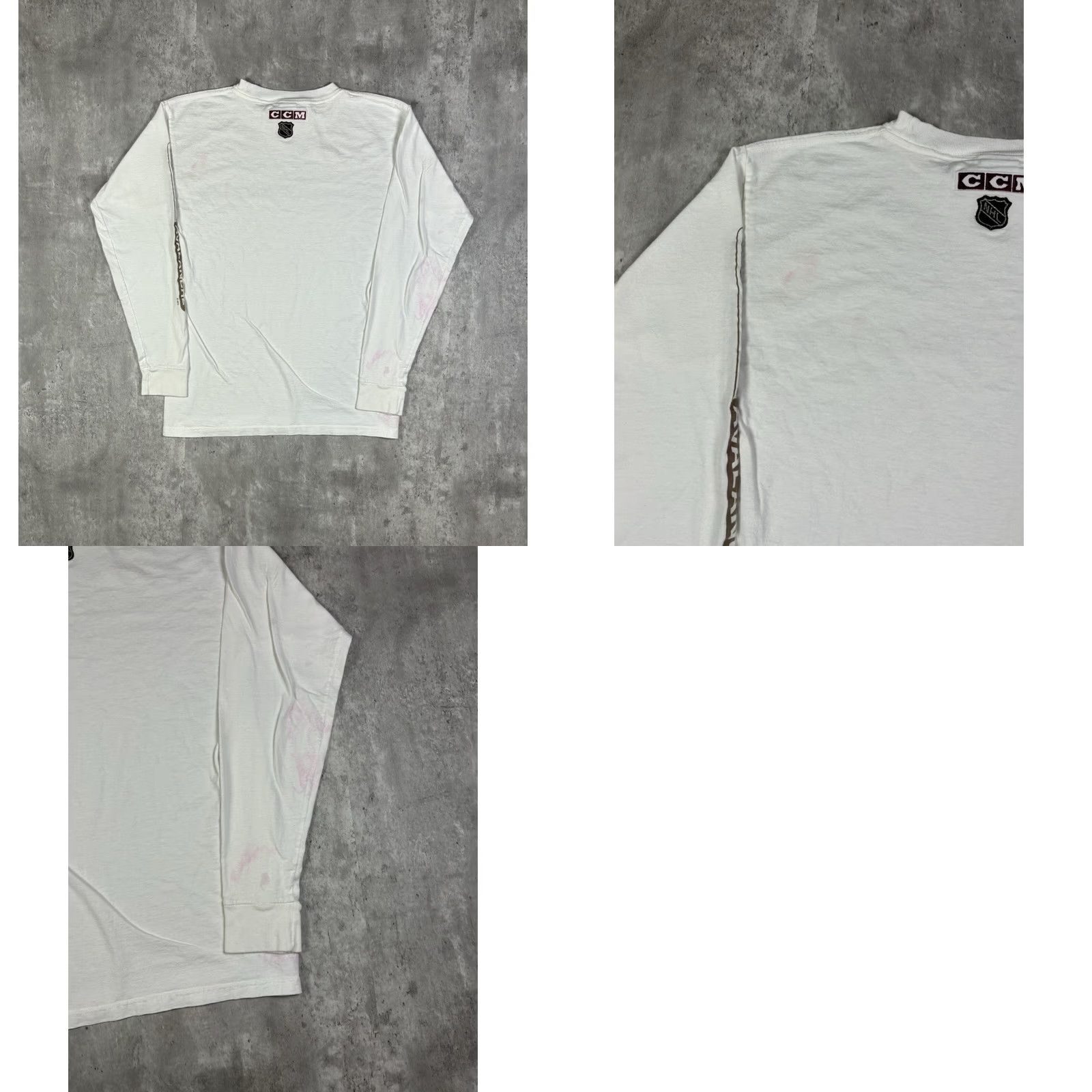 Avalanche VINTAGE CCM Calorado Avalanche Long sleeve T-Shirt Men M Graphic Print White Crew Neck 90s Sports Classic Size US M / EU 48-50 / 2 - 8 Thumbnail