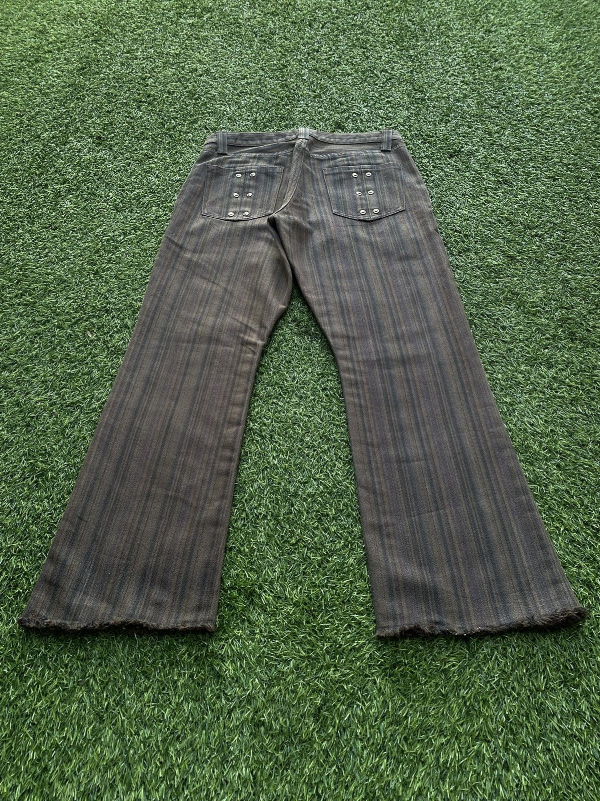 semanticdesign Y2K Semantic Design Striped Flared Pants Size US 32 / EU 48 - 7 Thumbnail