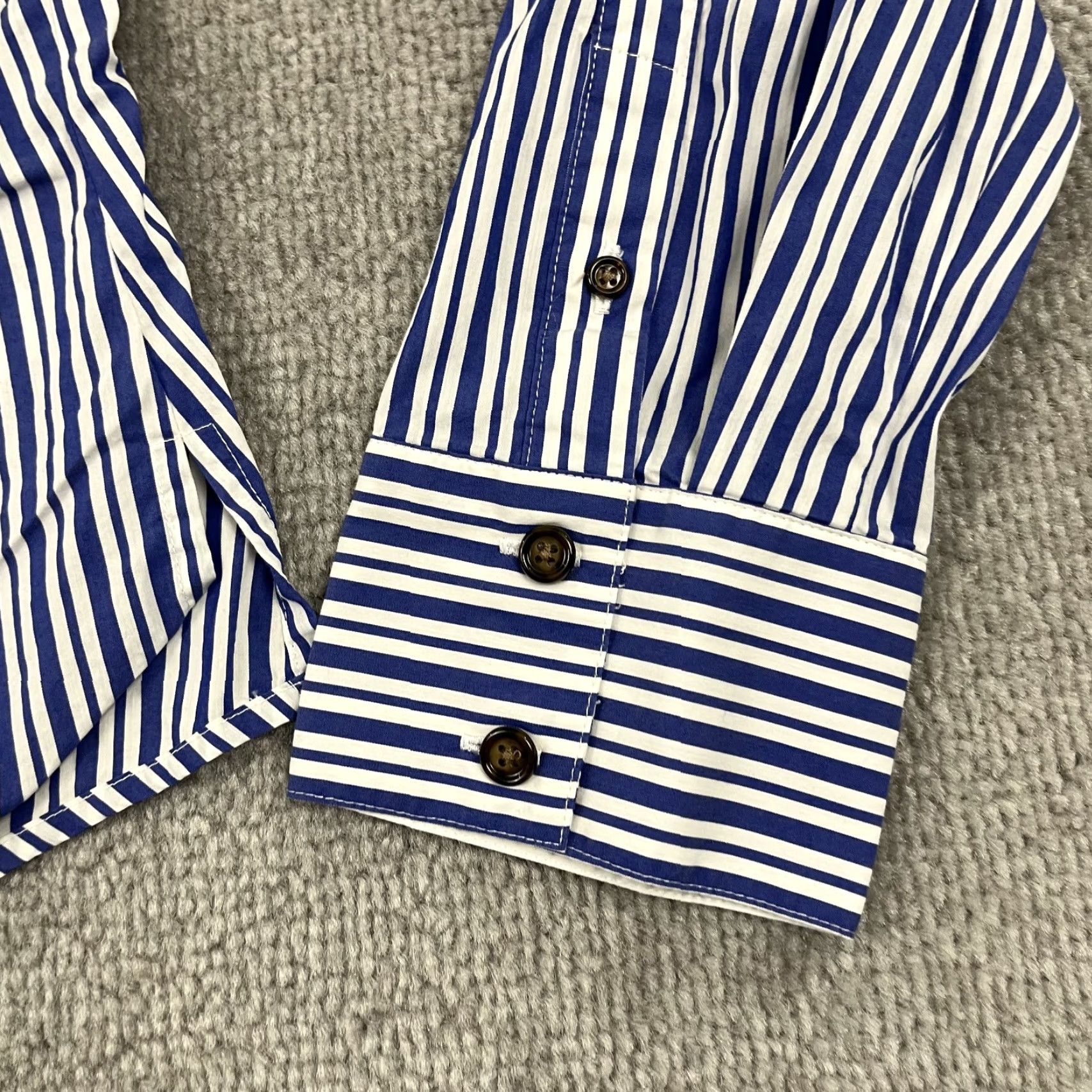 Veronica Beard VERONICA BEARD Joelle Shirt Top Womens Size 16 Blue White Striped Button-Up Casual Size XXL / US 16-18 / IT 52-54 - 7 Thumbnail