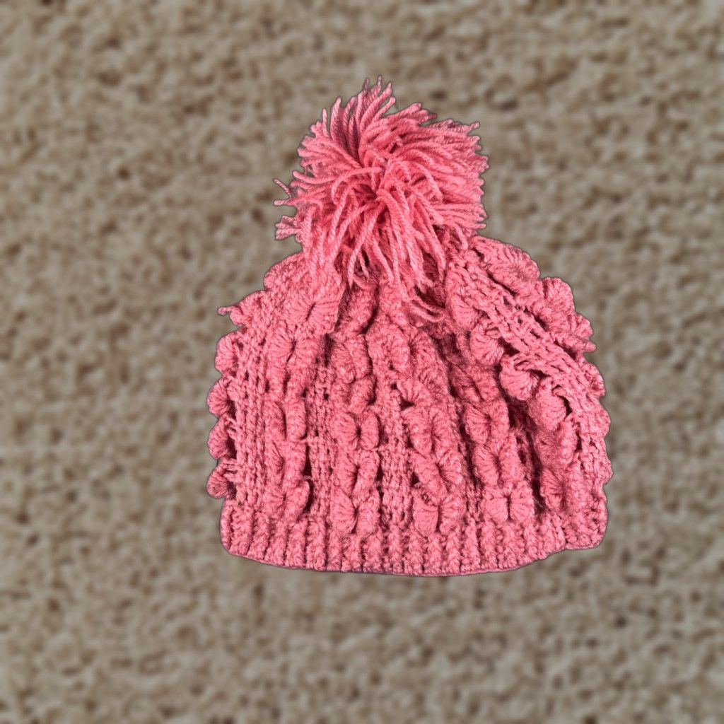 Pinko Beanie Toque Women One Size Pink Crochet Knit 100% Acrylic Ski Pom Hat/Cap Womens Beanie Pink Crochet Knit 100% Acrylic Winter Outdoor Ski - One Size Size ONE SIZE - 1 Thumbnail