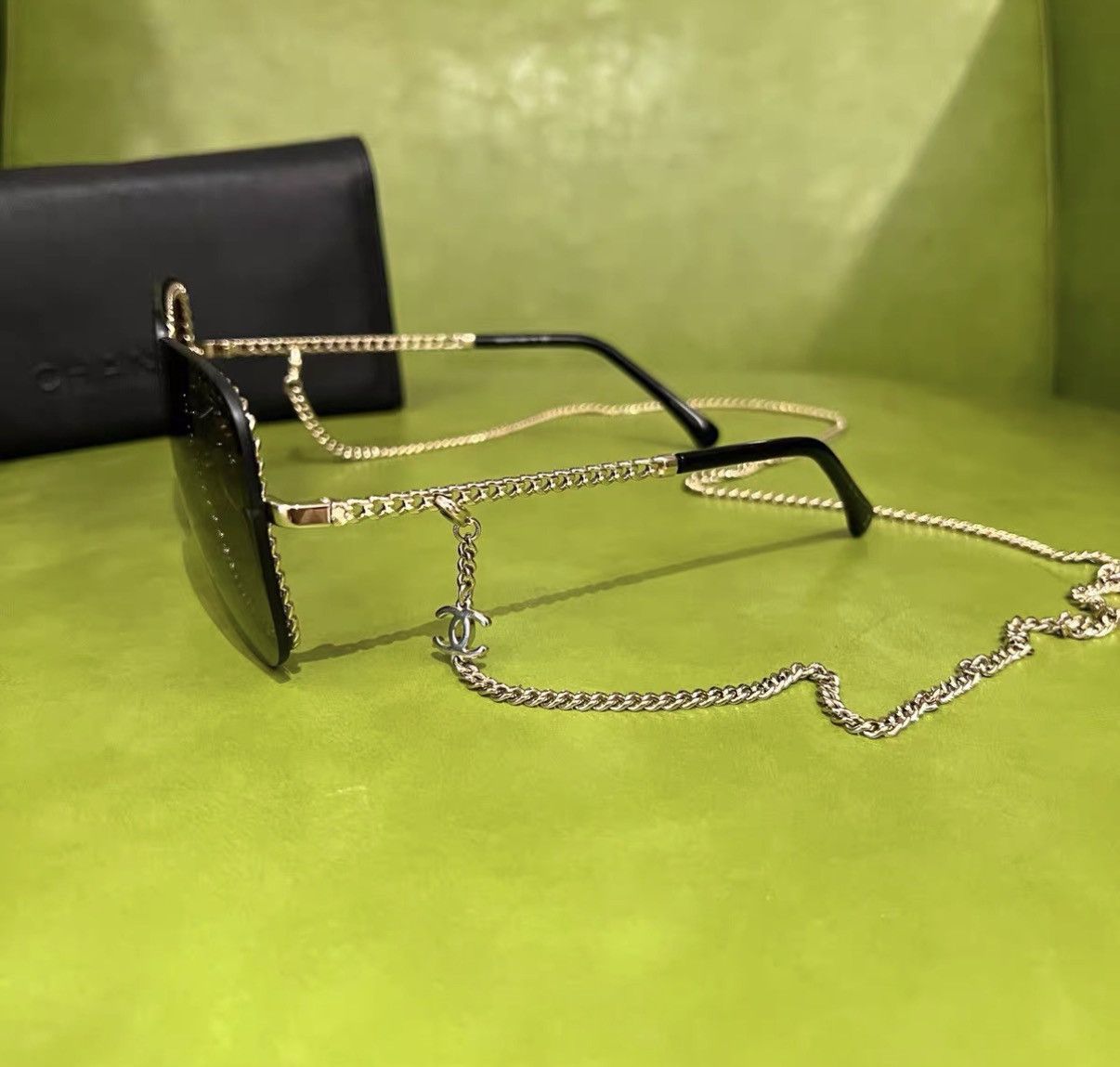 Chanel Chanel Square Frame Chain Sunglasses J42 Size ONE SIZE - 2 Thumbnail