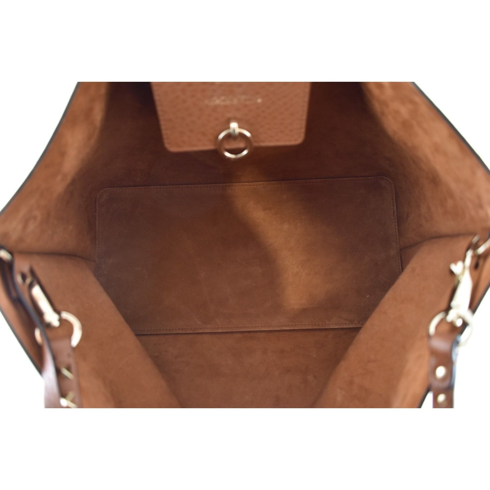 Valentino Valentino Garavani Rockstud Medium Brown Grained Tote Bag Size ONE SIZE - 18 Thumbnail