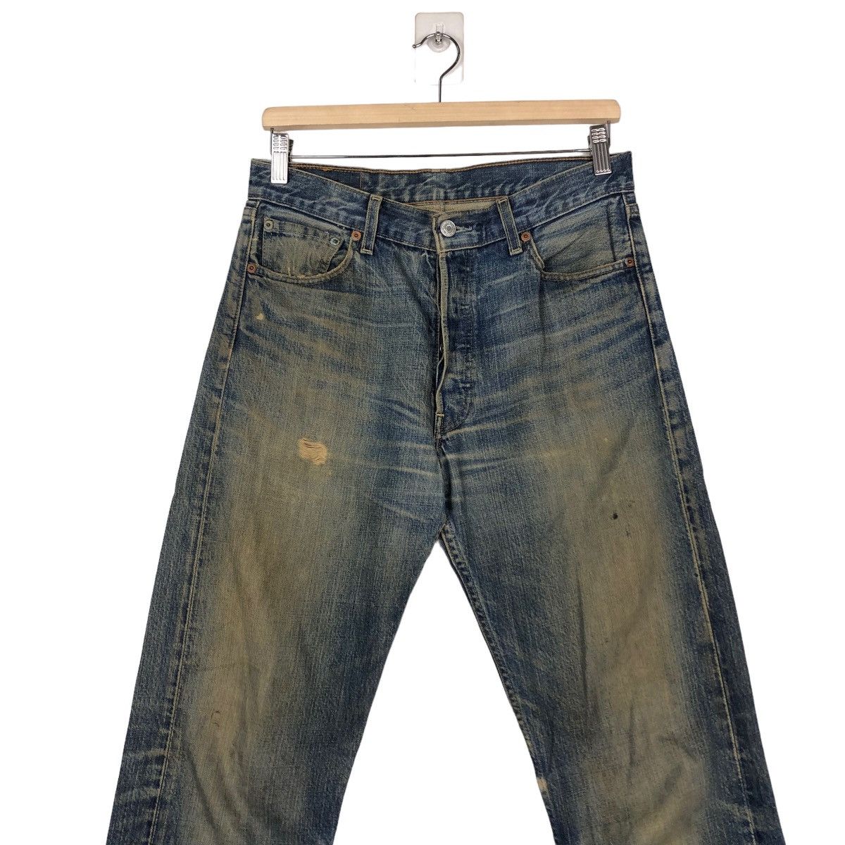 Levi's 🔥Vintage Distressed Denim Rusty Levi’s 501 Travis Scott Size US 30 / EU 46 - 4 Thumbnail