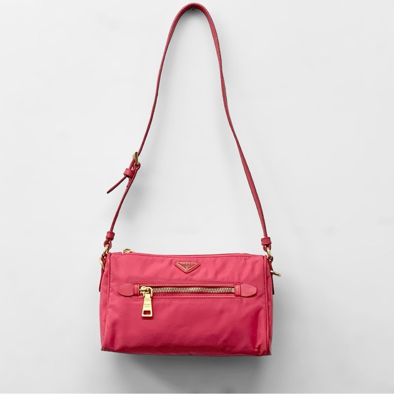 Prada PRADA BN1834 Tessuto Saffiano Nylon Shoulder Bag Peonia Pink Size ONE SIZE - 1 Thumbnail
