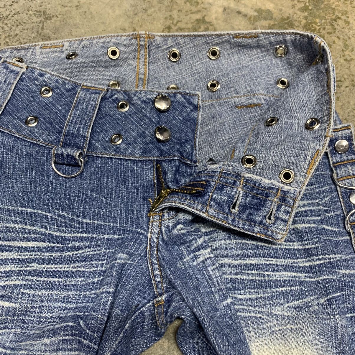 Japanese Brand Y2K Flare Loony Jeans Clawmark Fade Jean Size 27" / US 4 / IT 40 - 10 Thumbnail