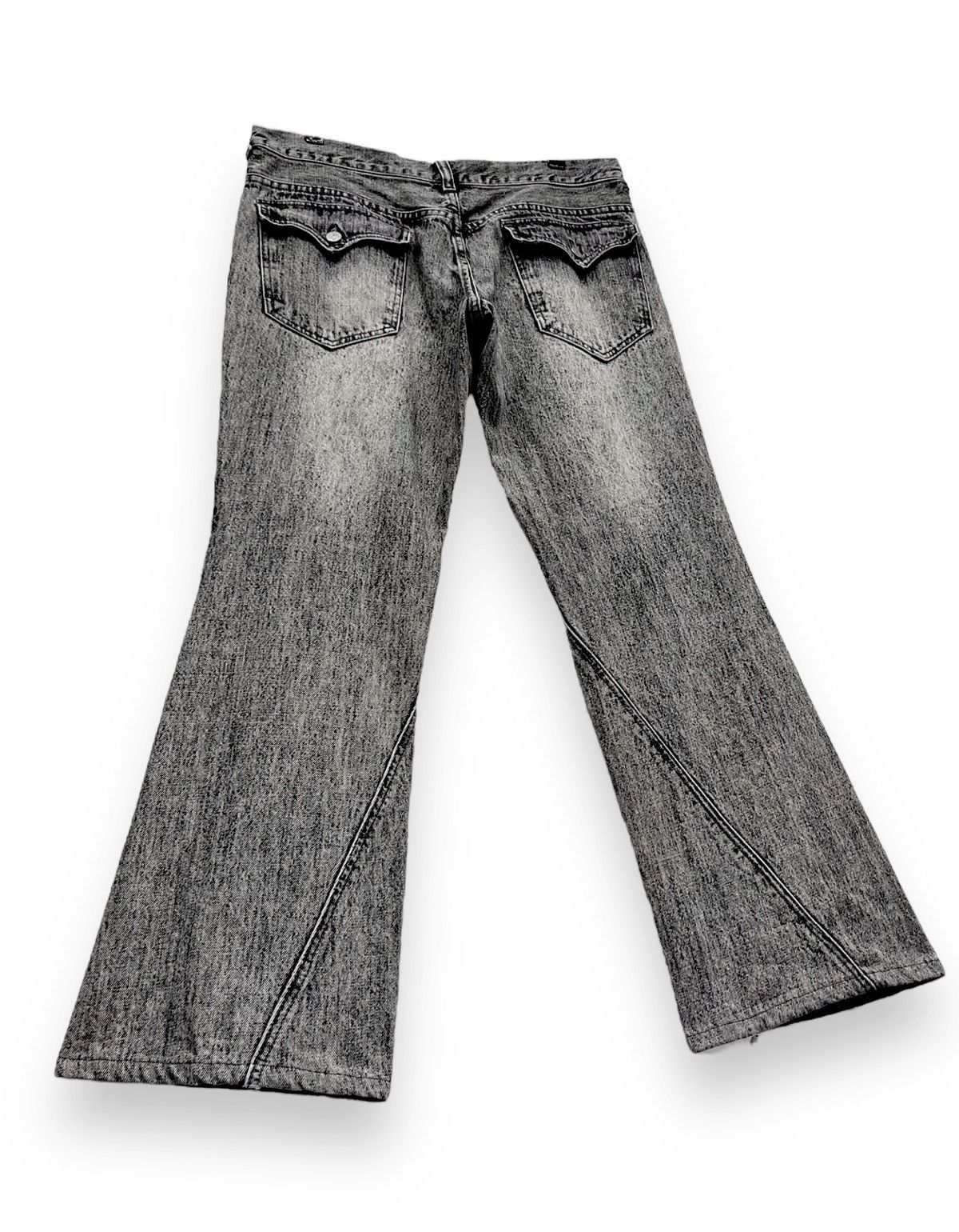 Seditionaries 🔥FYE🔥Vintage DAILY NEWS Retro Punk Acid Wash Denim FLARED Size US 34 / EU 50 - 5 Thumbnail
