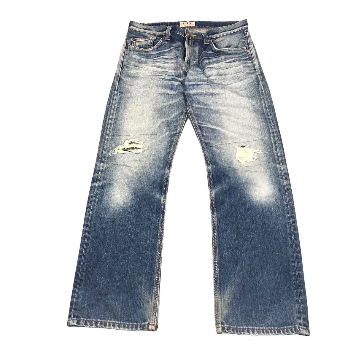 MADE IN JAPAN EDWIN DENIM FADED DISTRESSED PANTS 145